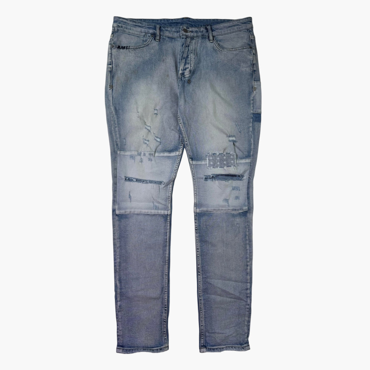 Ksubi Knee Ripped Light Wash Jeans