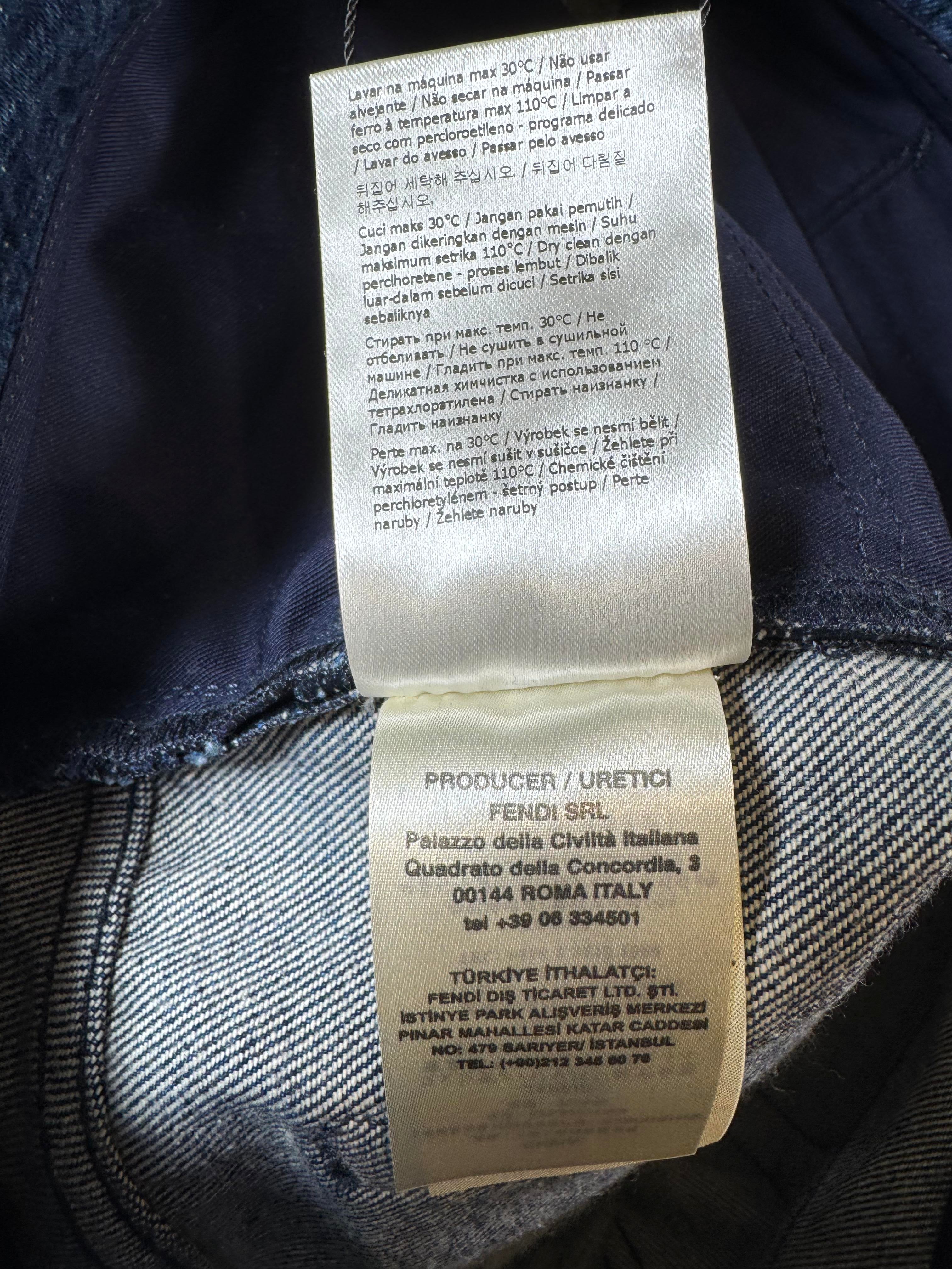 Fendi Monogram Navy Jeans