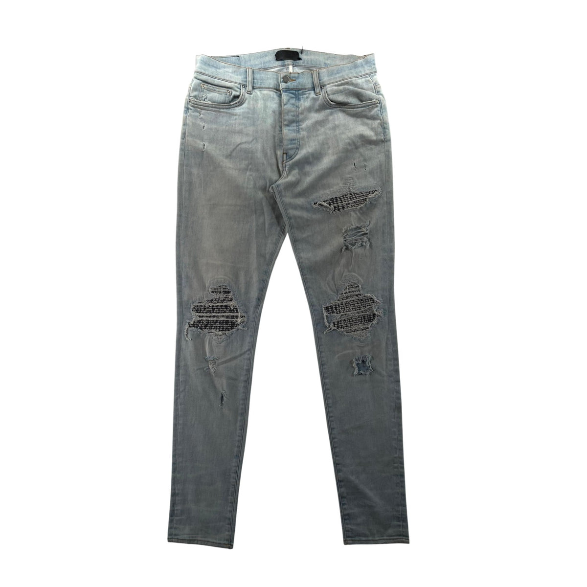 Amiri "MX1" Zebra Patch Light Wash Jeans