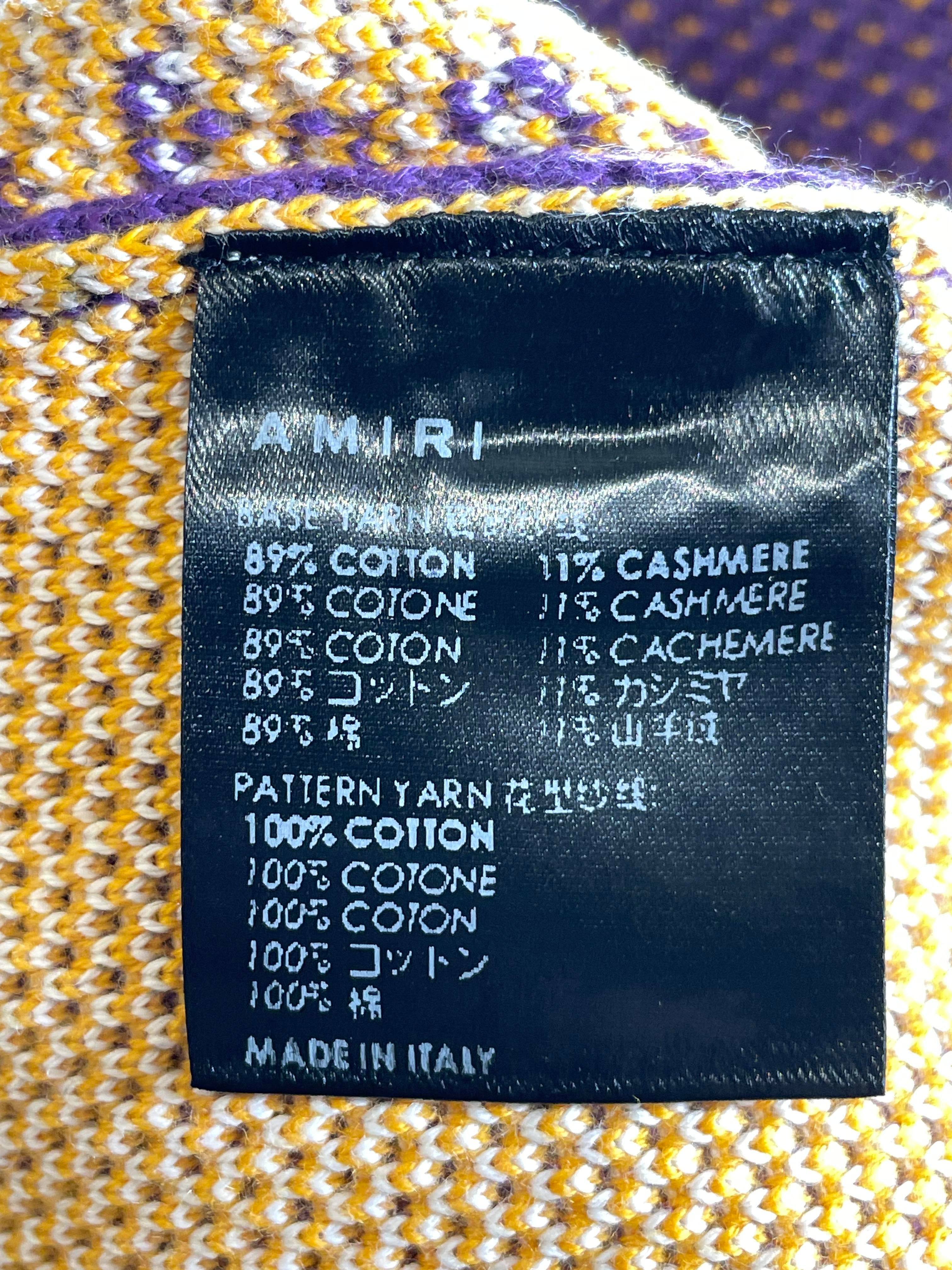 Amiri B-Ball Purple & Yellow Bandana Shorts