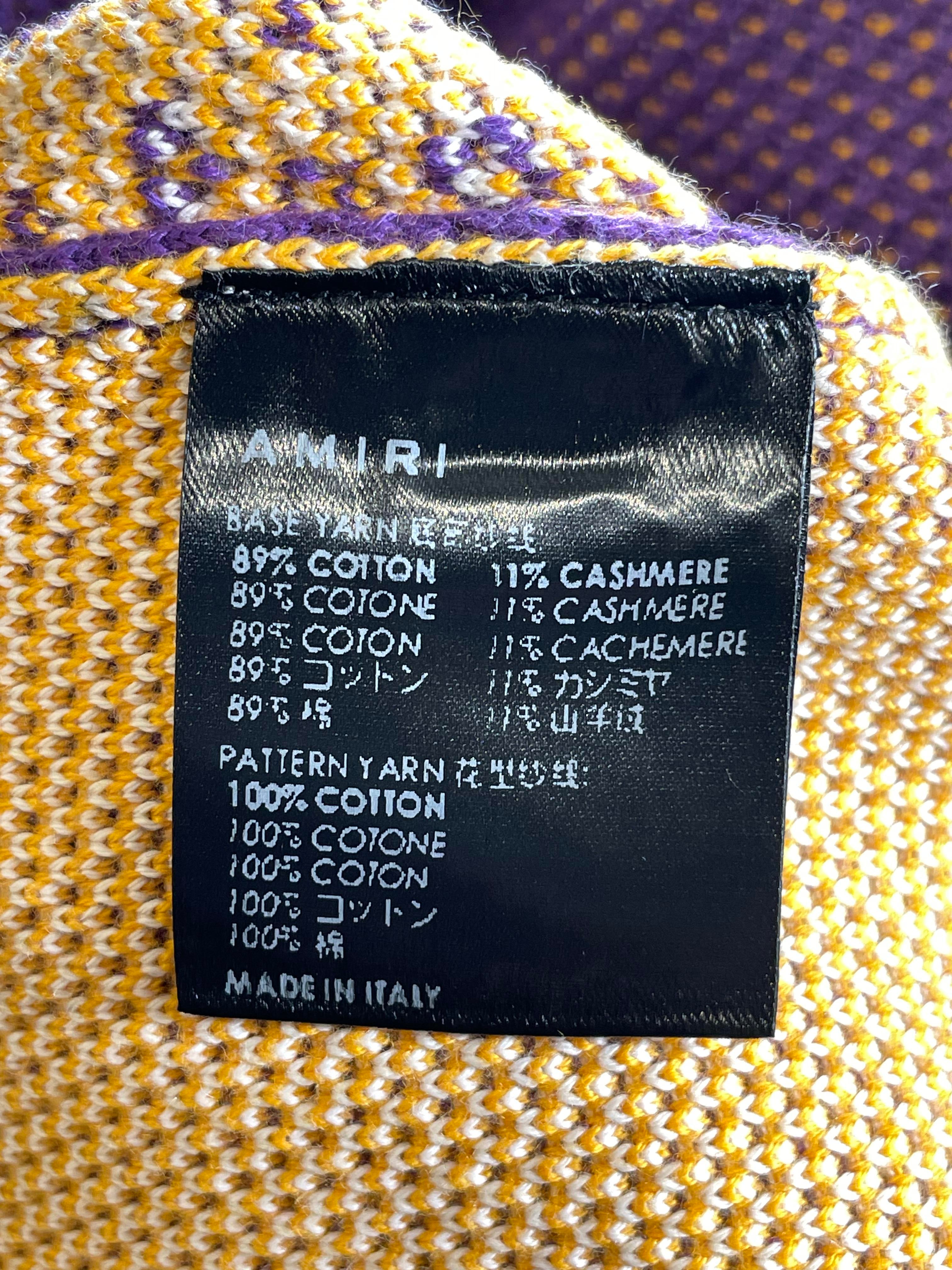 Amiri B-Ball Purple & Yellow Bandana Shorts