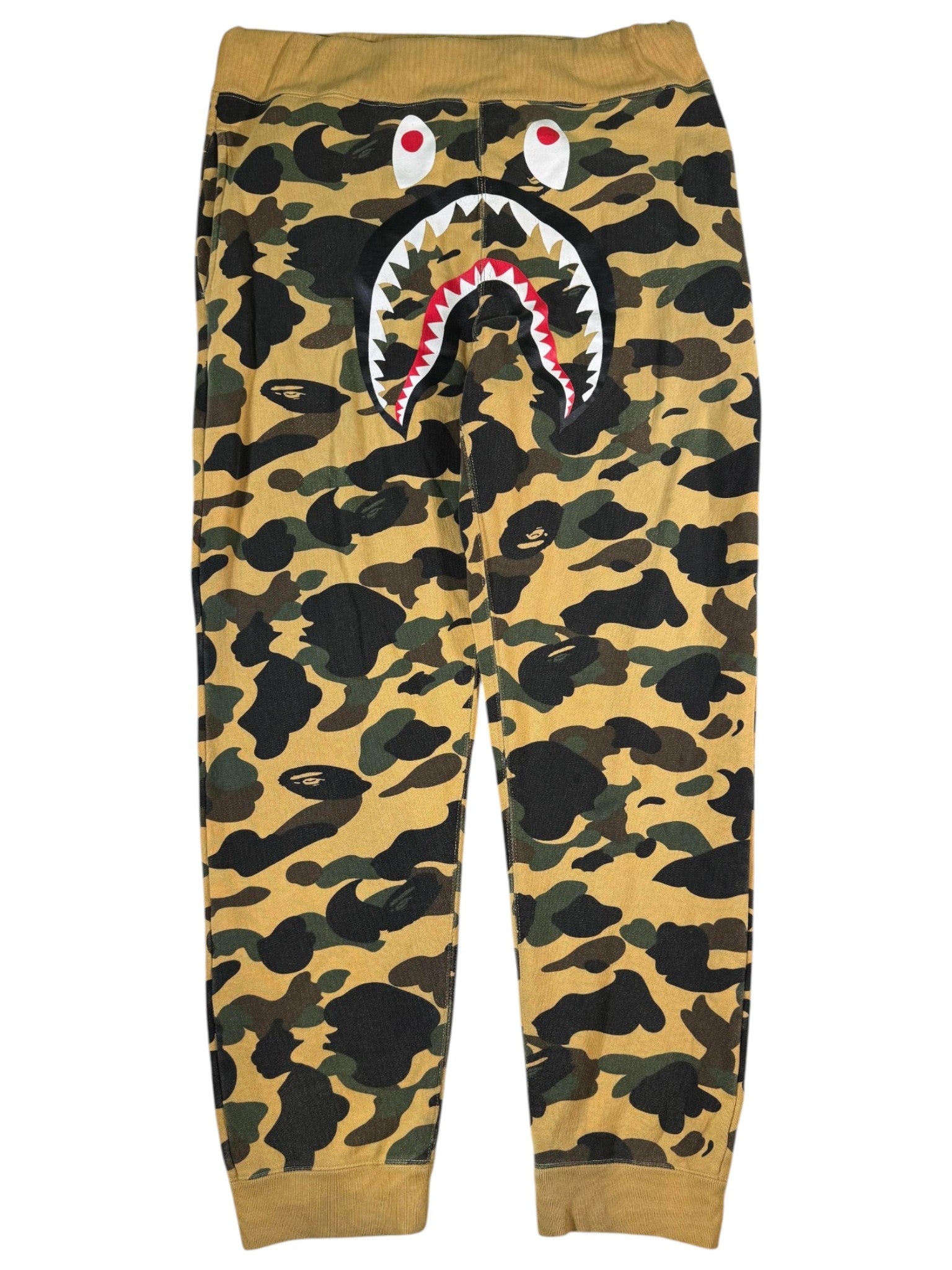 BAPE Shark Camo Yellow Sweats