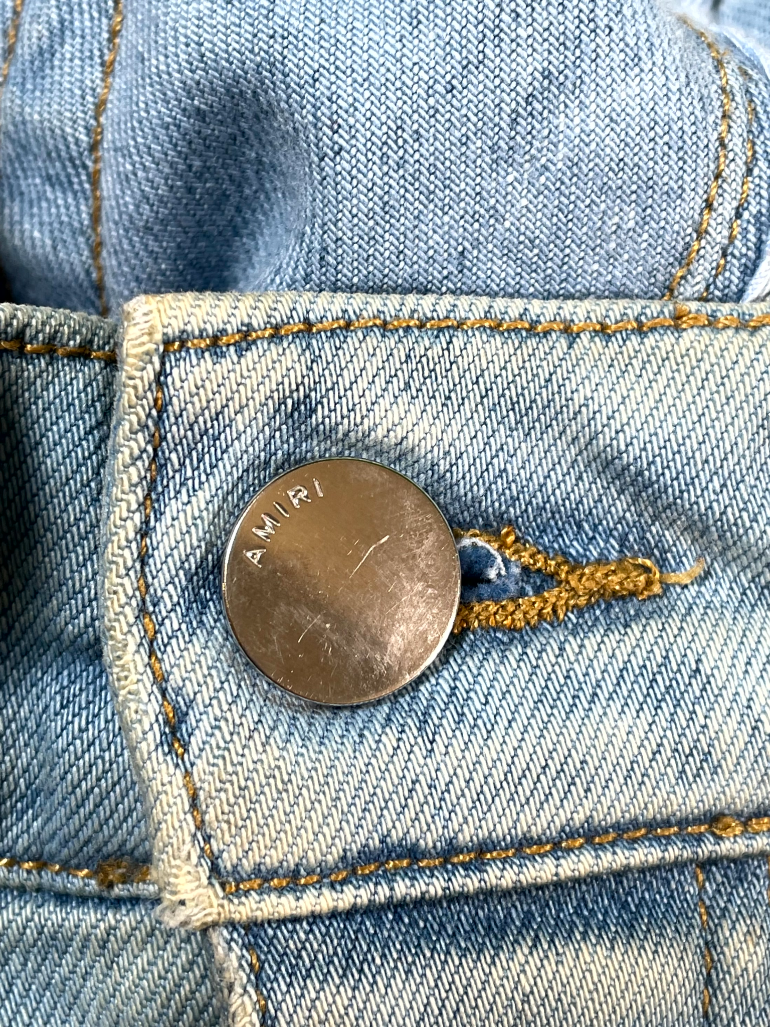 Amiri MX1 Mesh Patch Light Wash & Blue Jeans