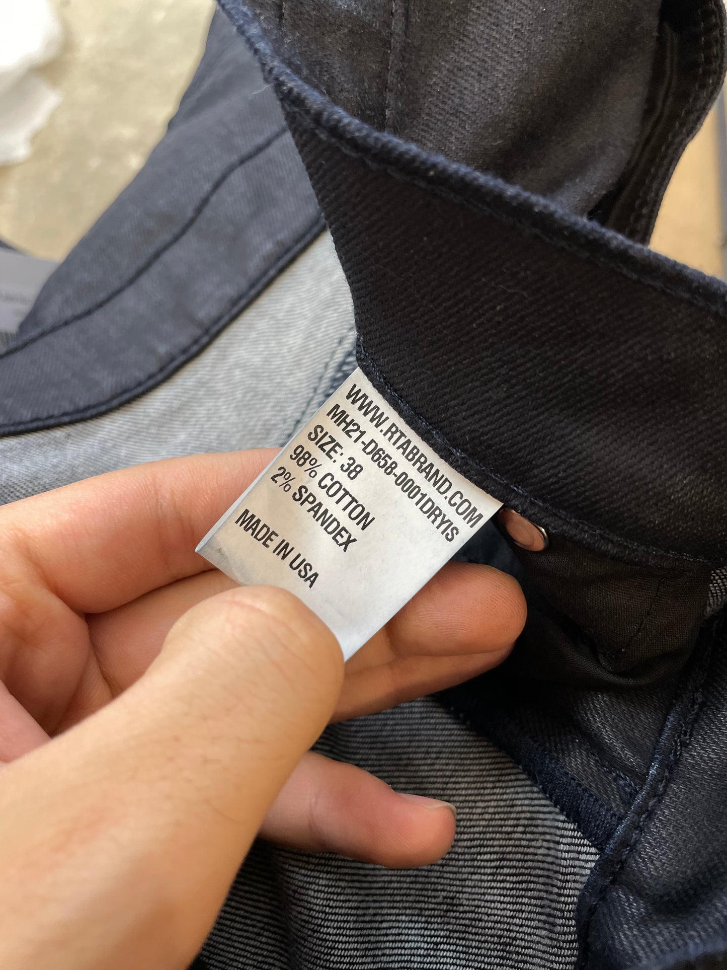 RTA Navy Wax Jeans