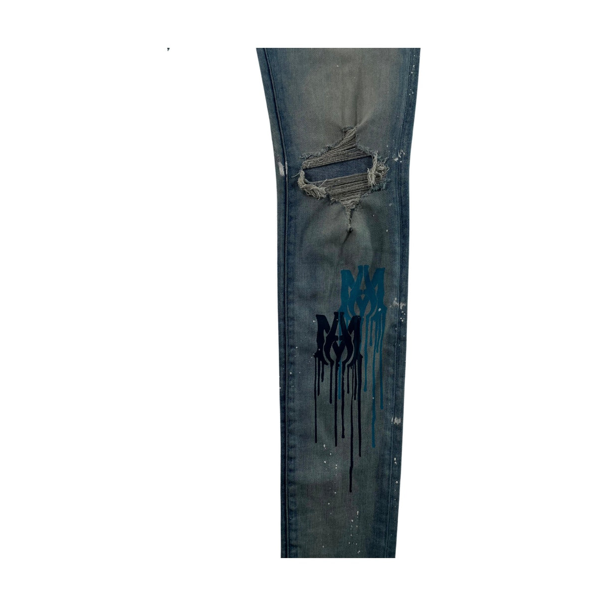 Amiri MA Drip Plain Blue Jeans