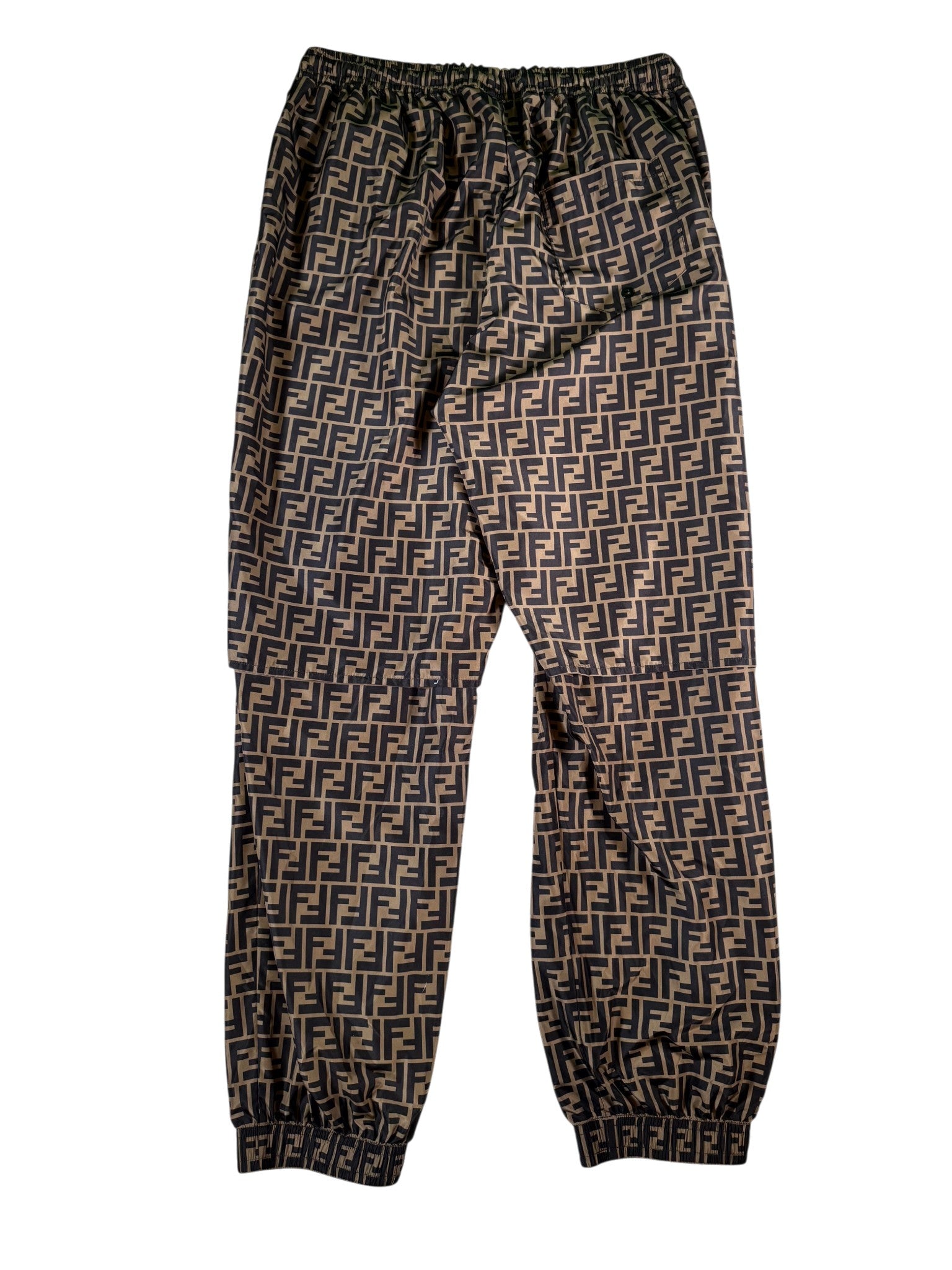 Fendi FF Monogram Brown Track Pants