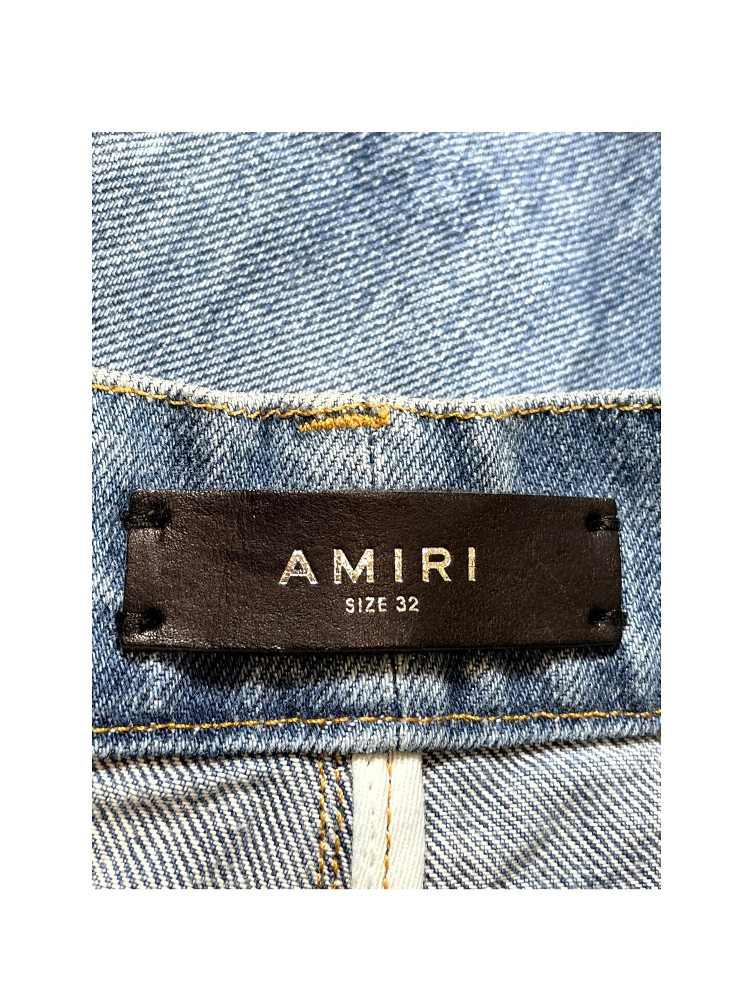 Amiri Straight Leg Denim Light Wash Jeans