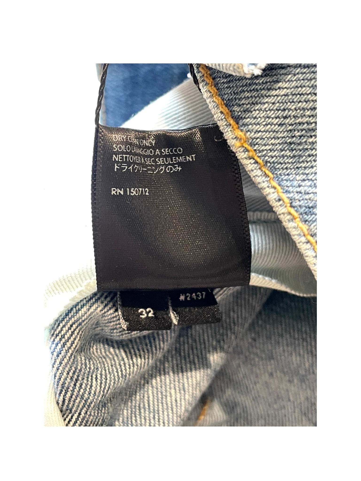 Amiri Straight Leg Denim Light Wash Jeans