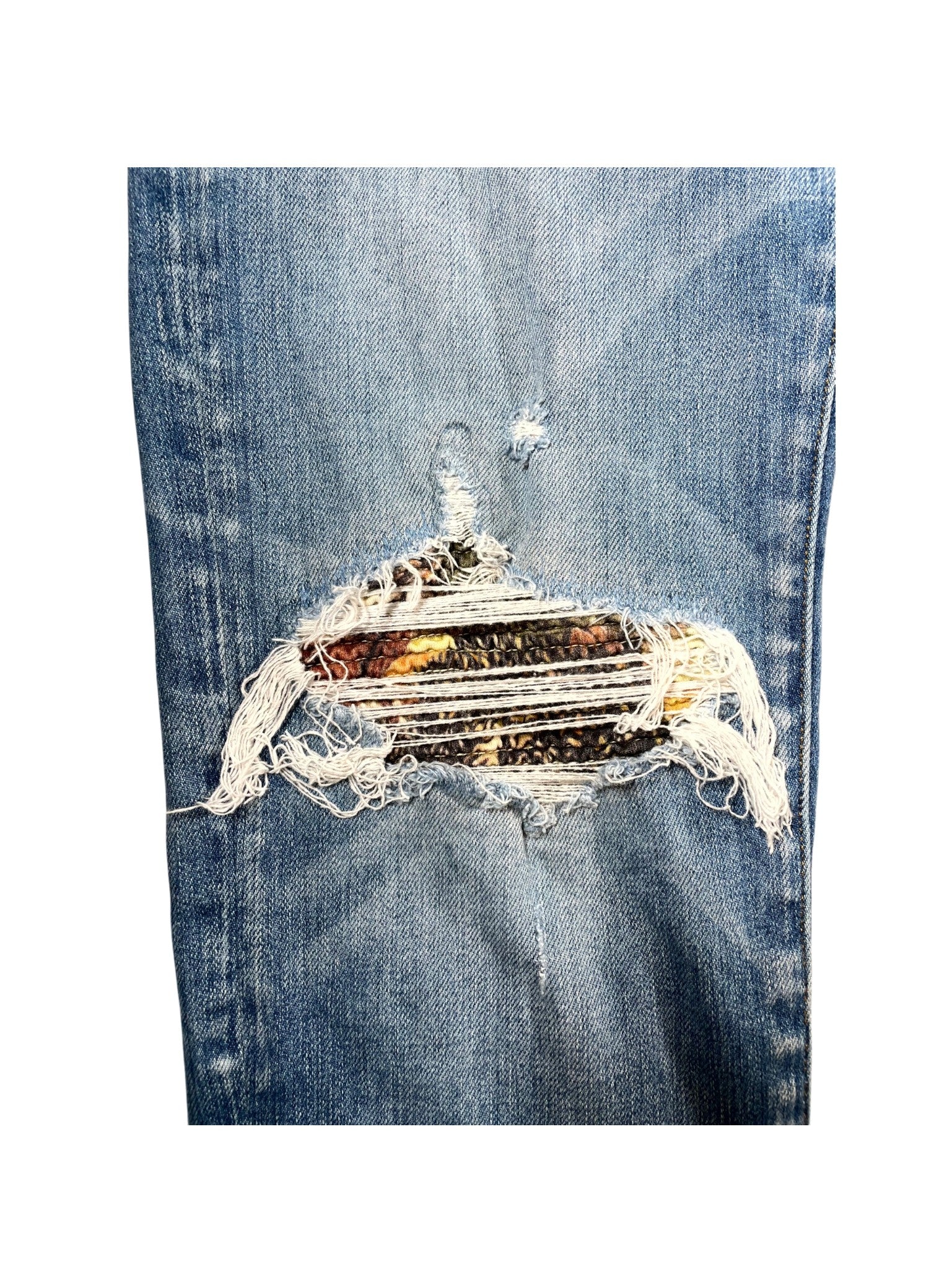 Amiri Mx1 Hawaiian Patch Light Wash Jeans