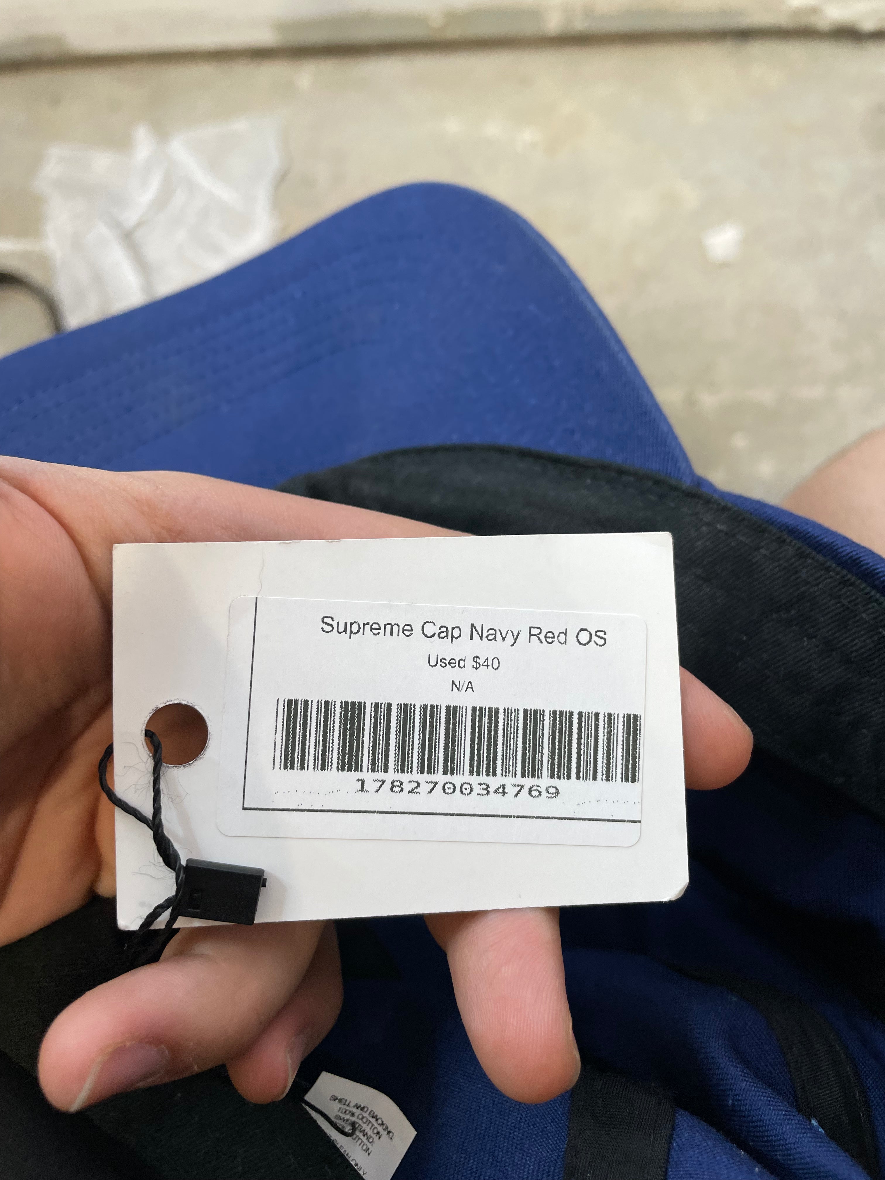 Supreme Navy & Red Cap