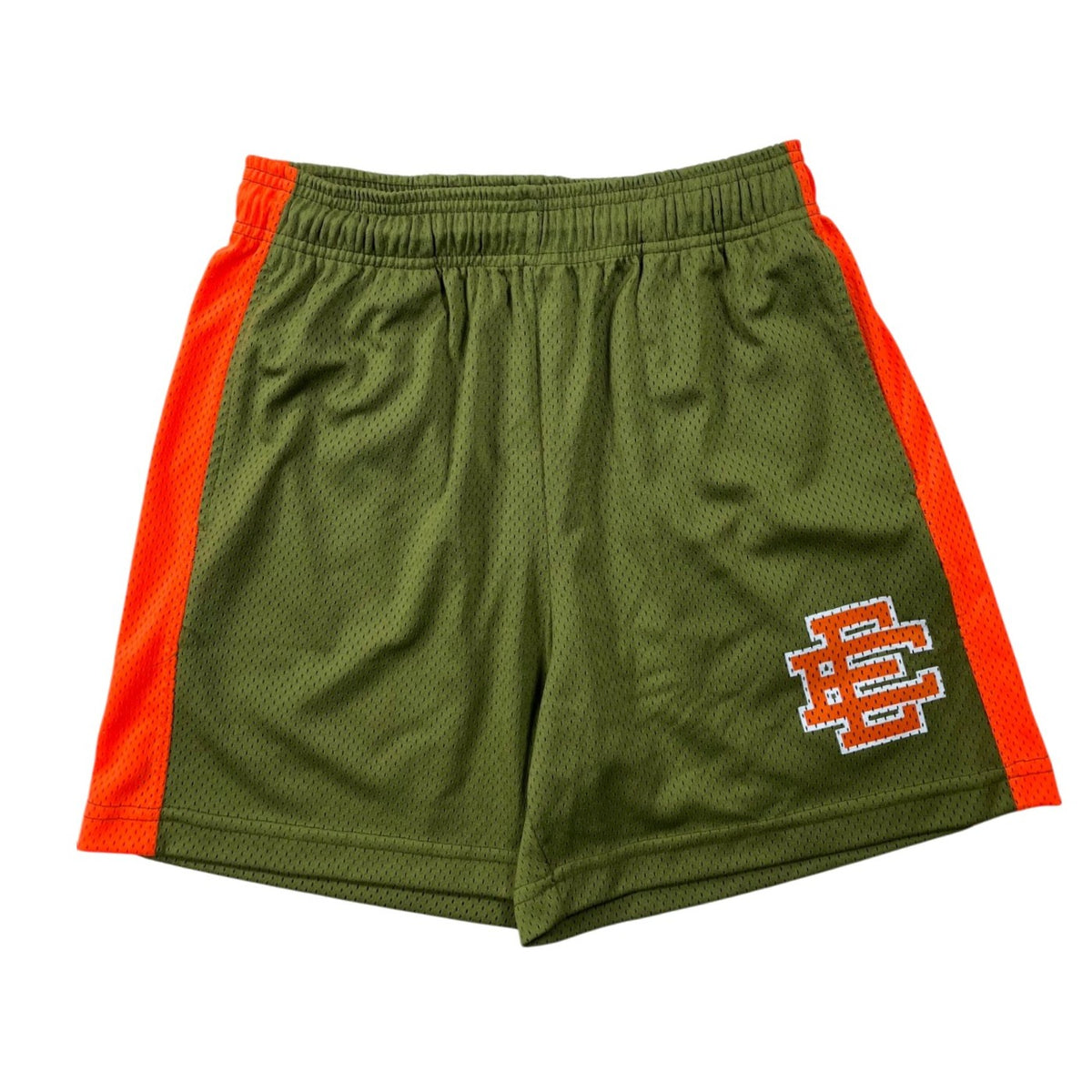 EE Stripe Olive & Orange Shorts