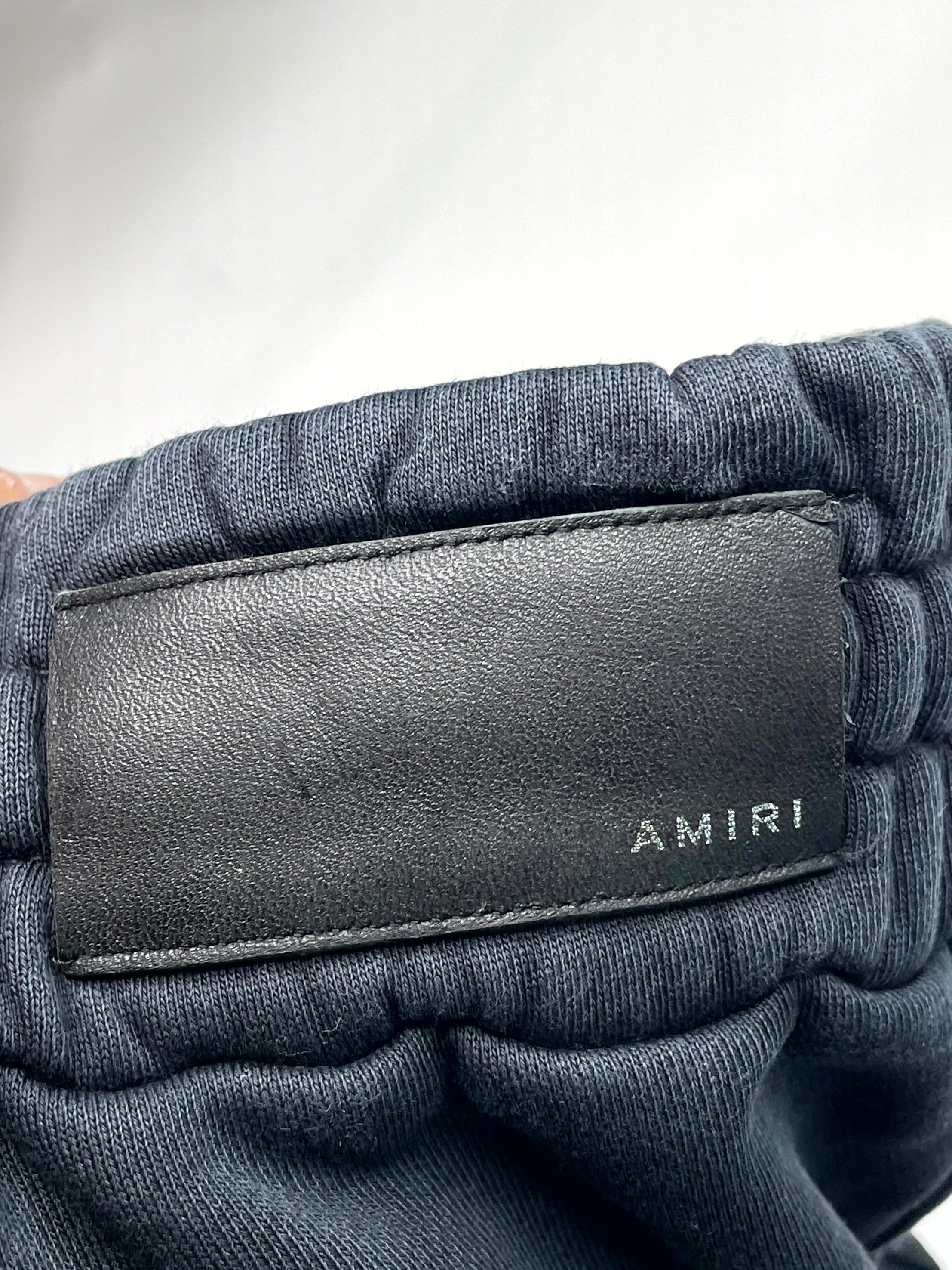 Amiri Script Logo Tie Dye Black Sweatpants