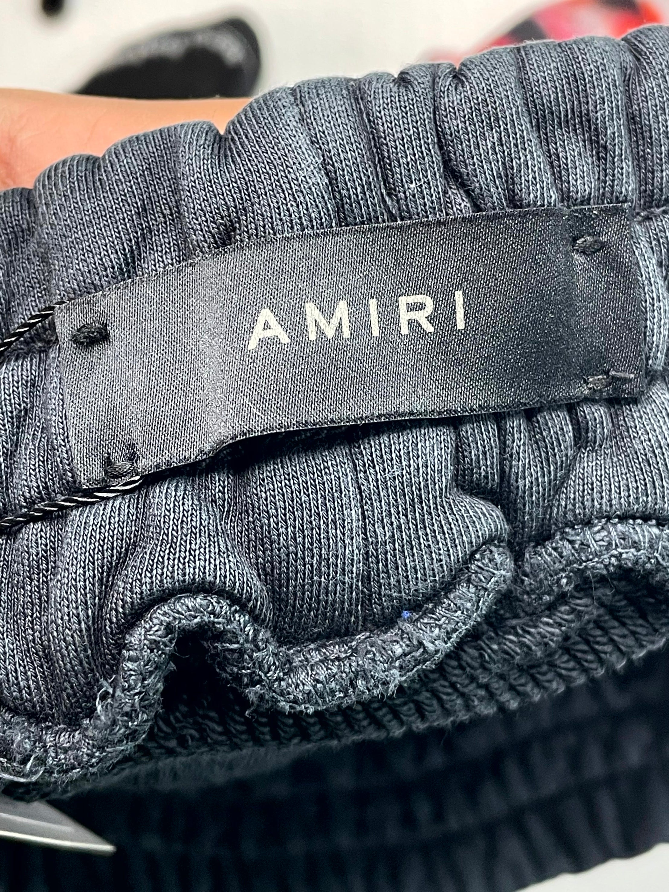 Amiri Script Logo Tie Dye Black Sweatpants