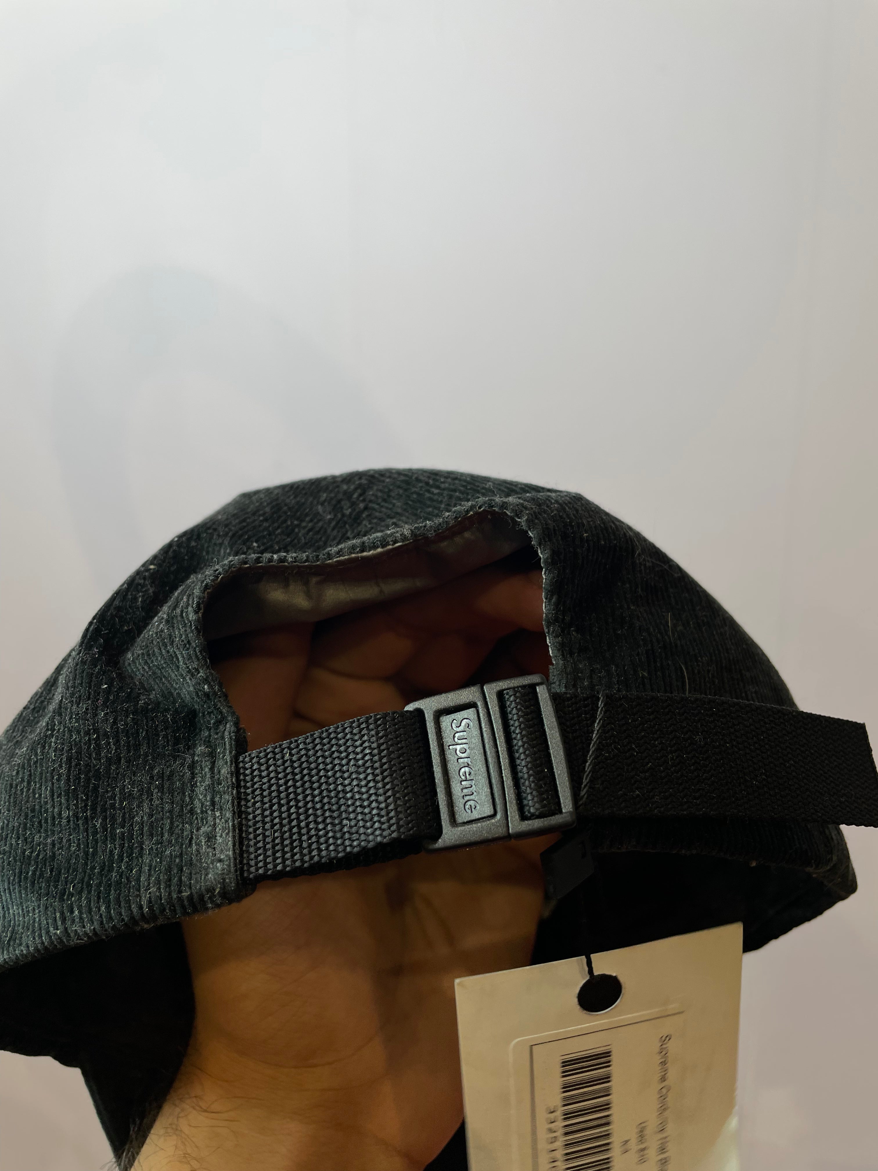 Supreme Black & White Corduroy Hat