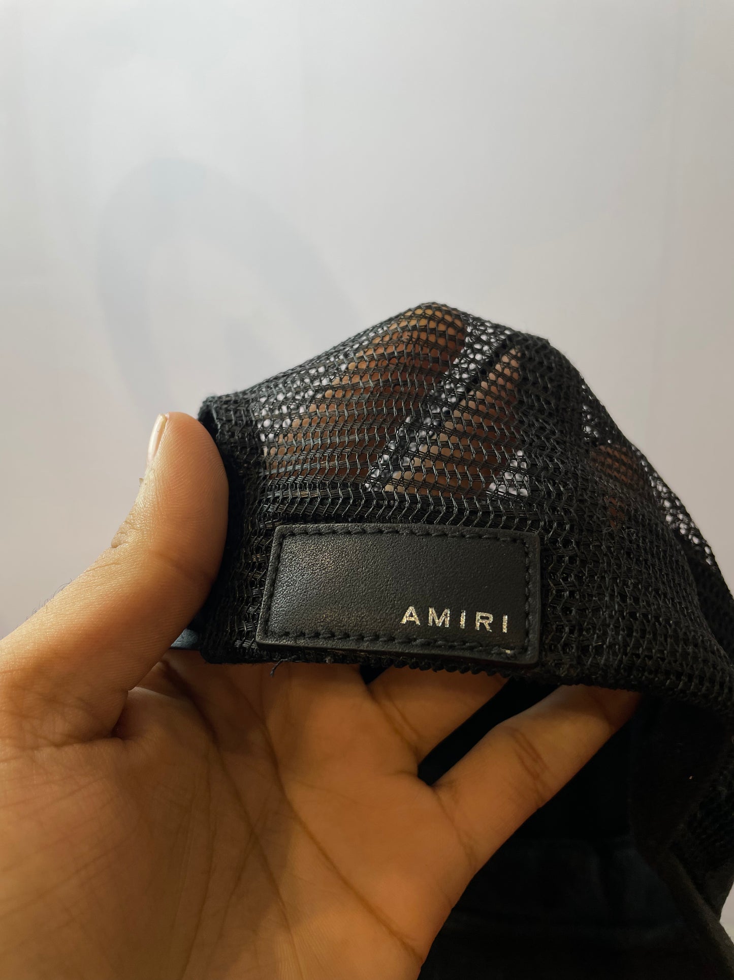 Amiri Three Star Black & Neon Trucker Hat
