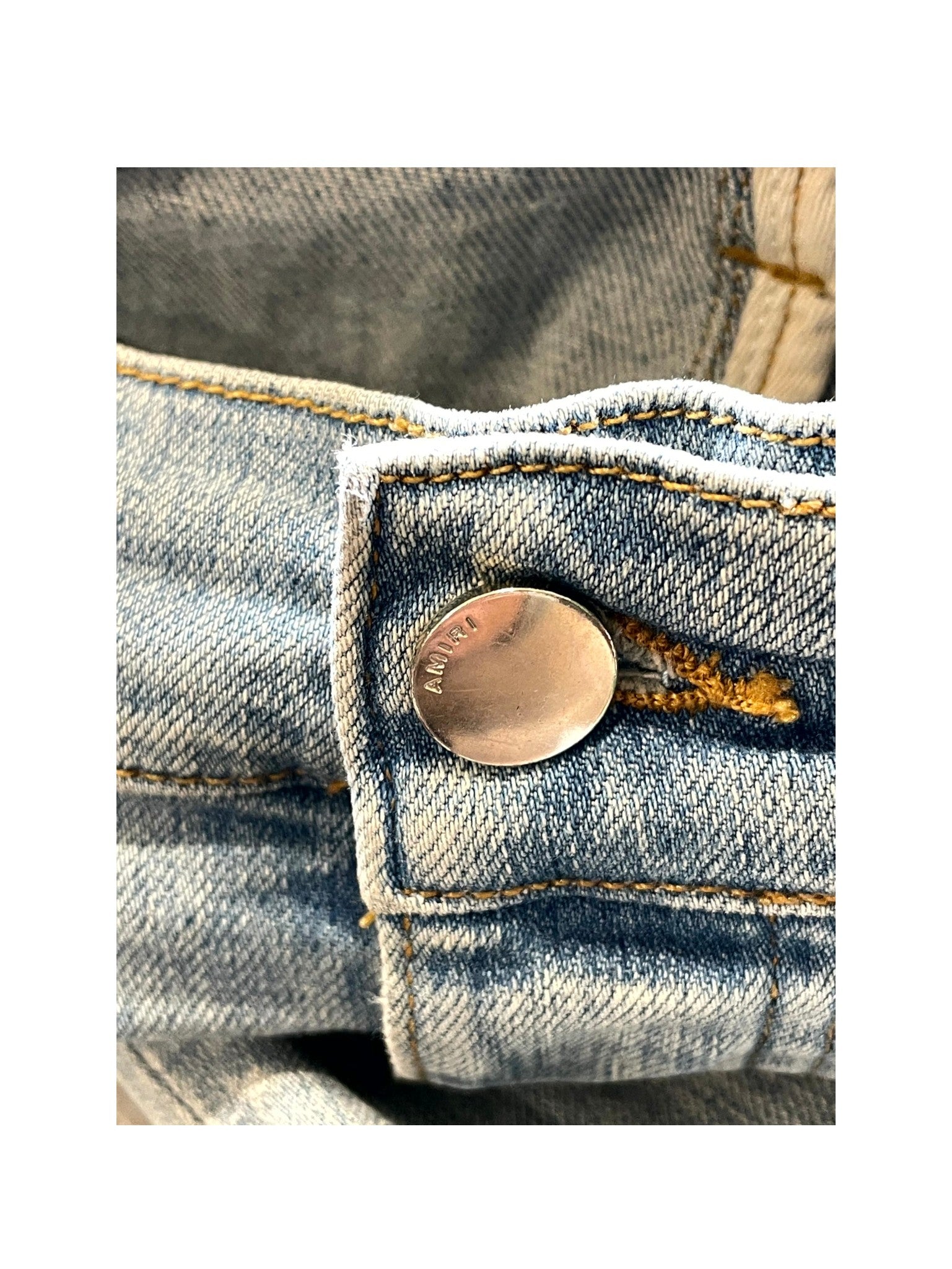 Amiri Lumberjack Patchwork Light Wash Jeans