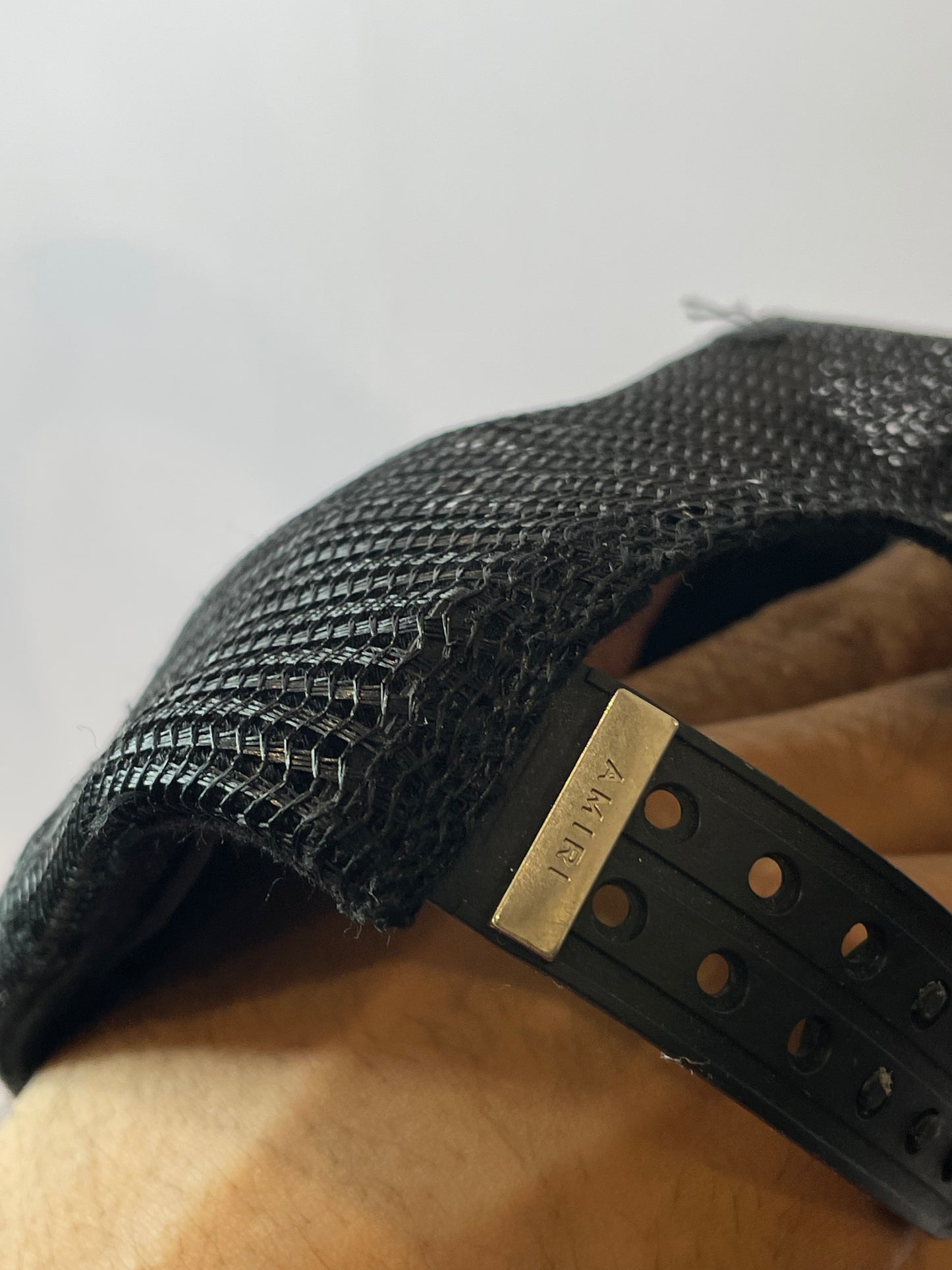 Amiri Three Star Black & Neon Trucker Hat
