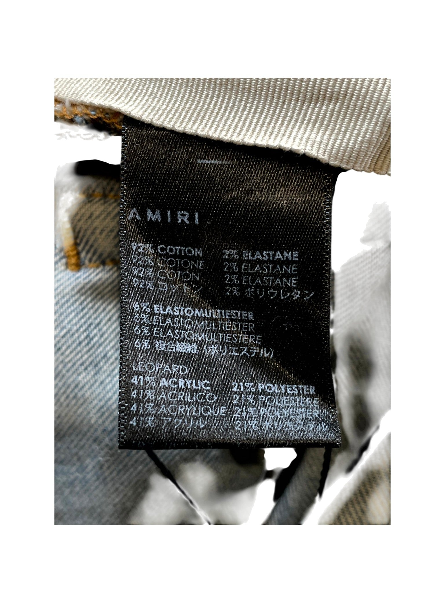 Amiri Lumberjack Patchwork Light Wash Jeans