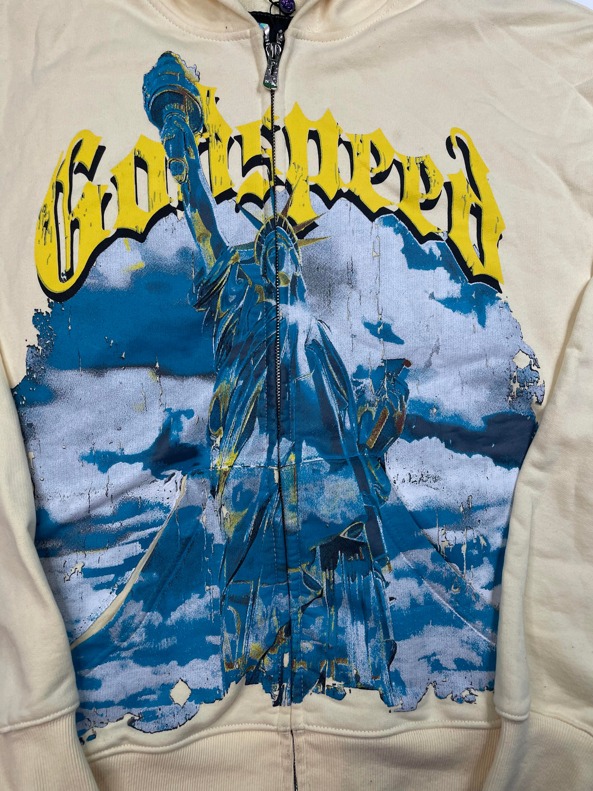 Godspeed 'Statue Liberty' Yellow Zip Up