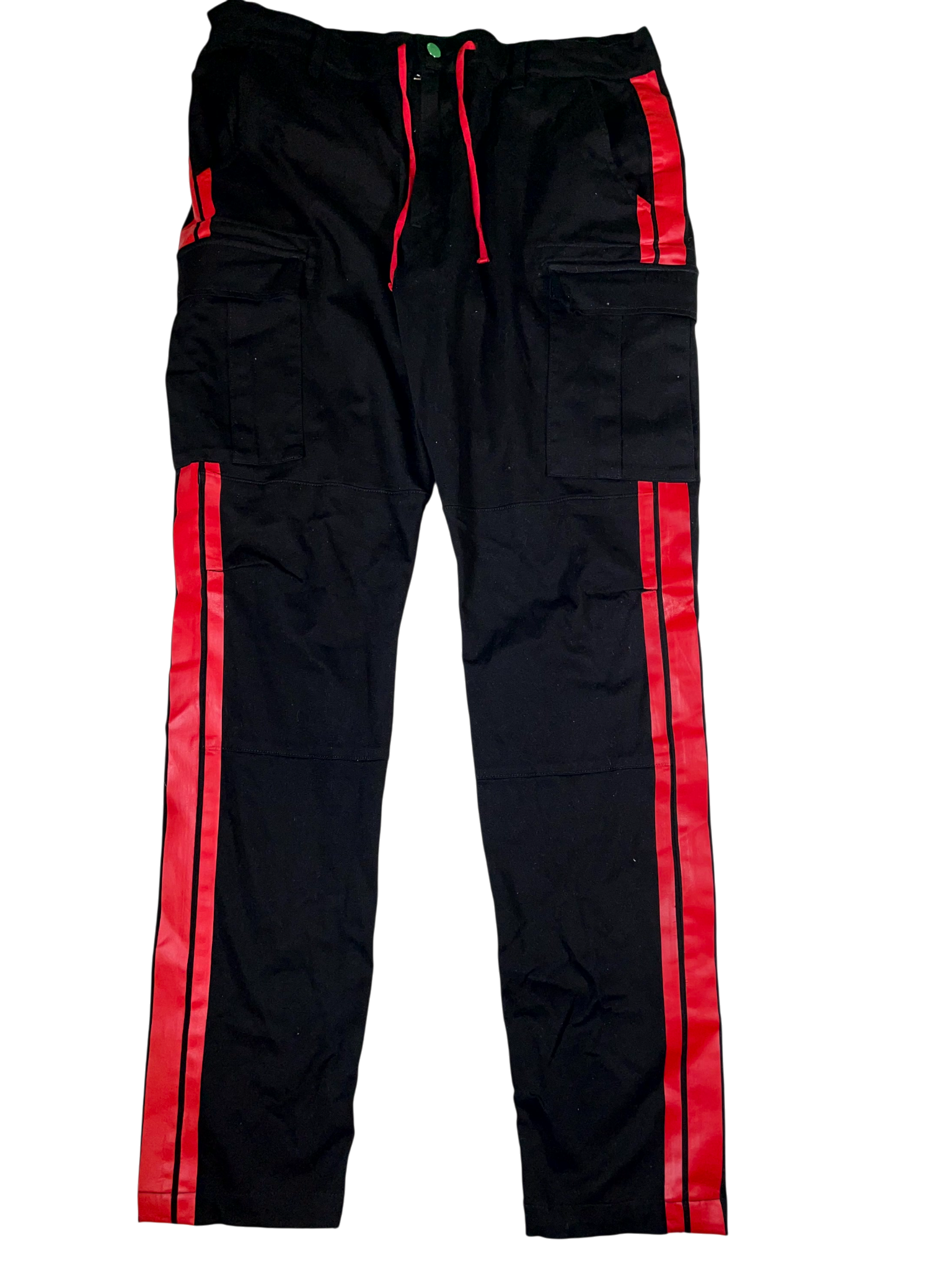 Amiri Stripe Cargo Black & Red Pants