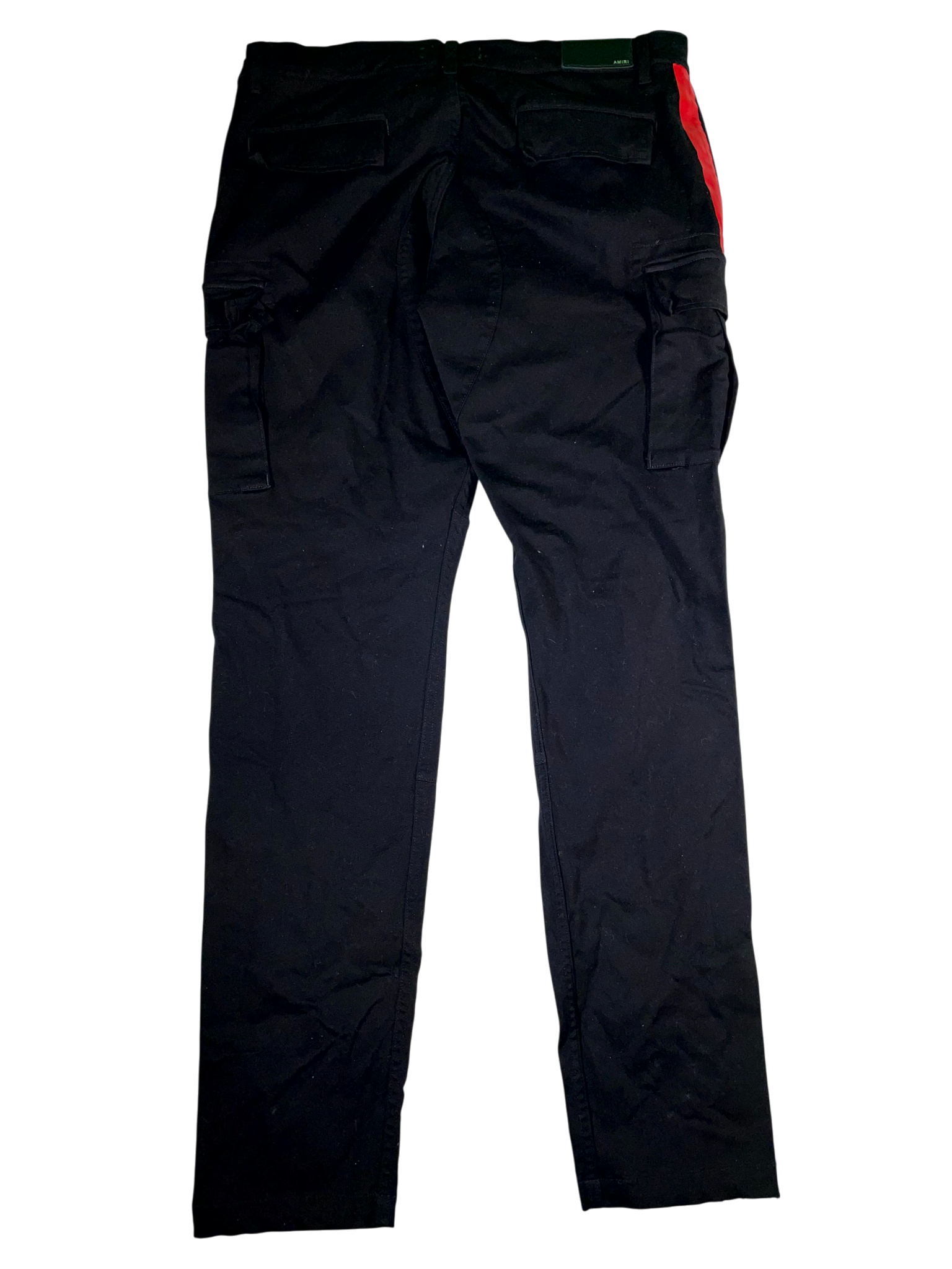 Amiri Stripe Cargo Black & Red Pants