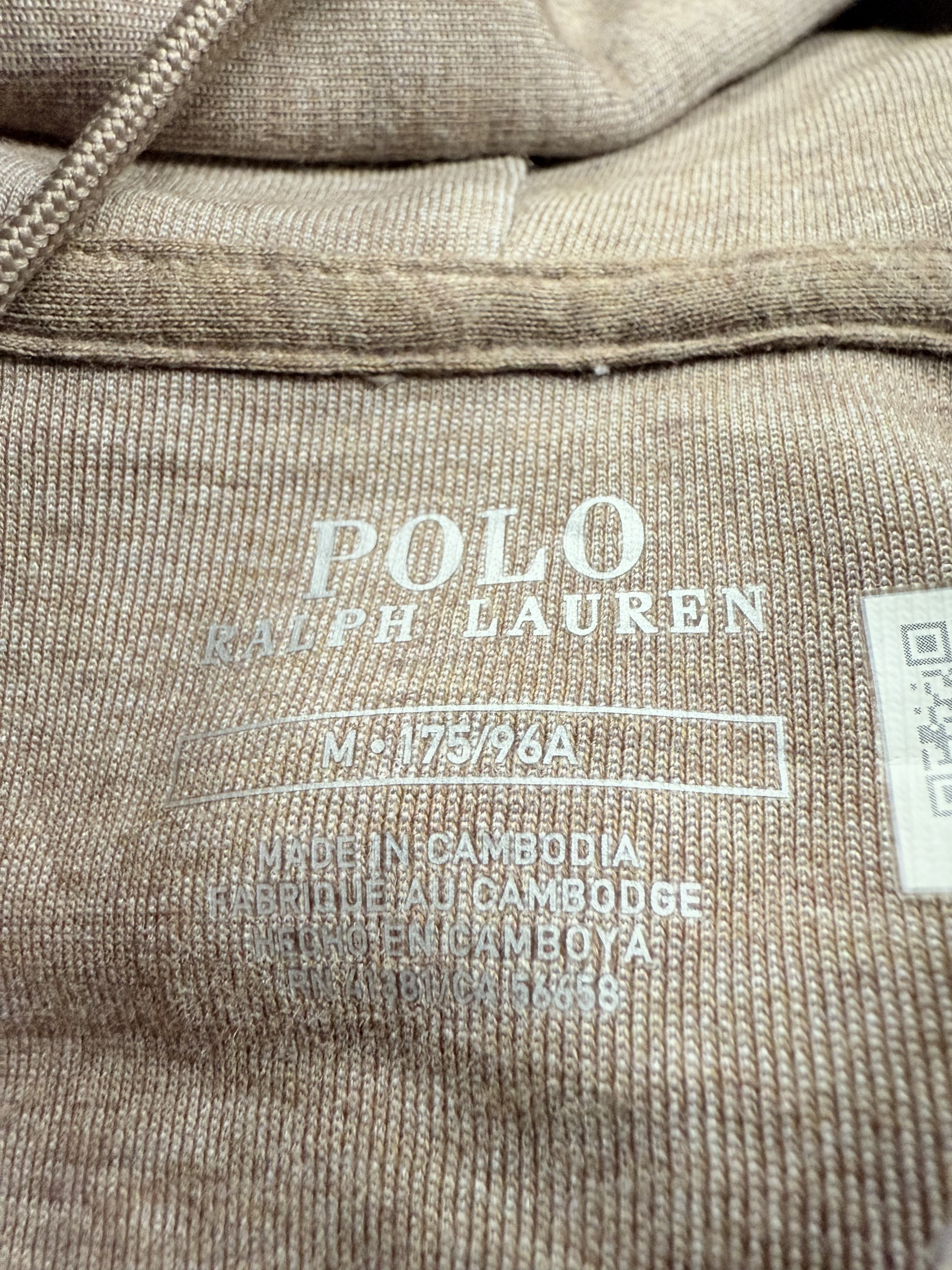 Polo Zip Up Light Brown Hoodie