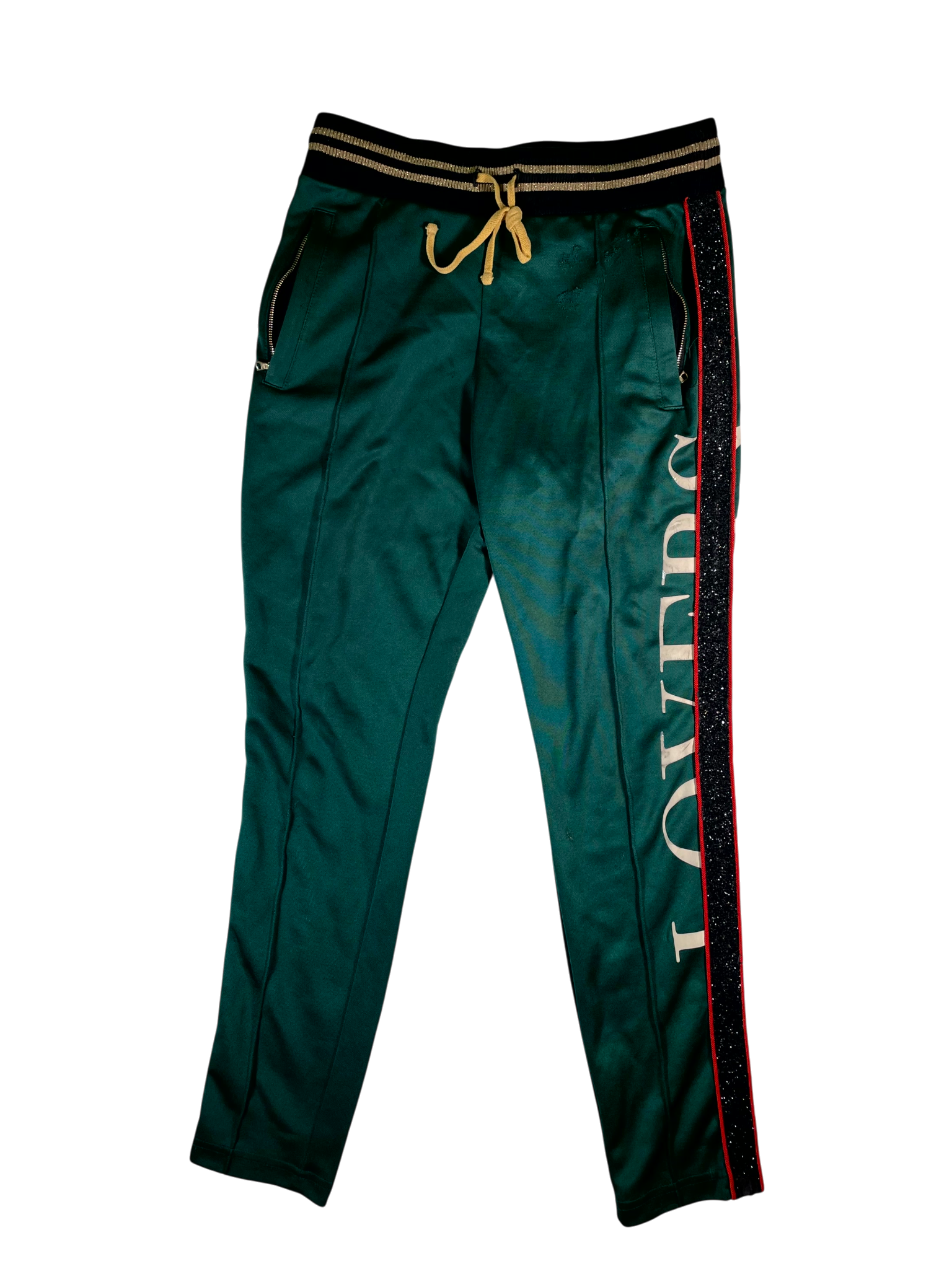 Amiri Crystal Green, Black & Red Sweats