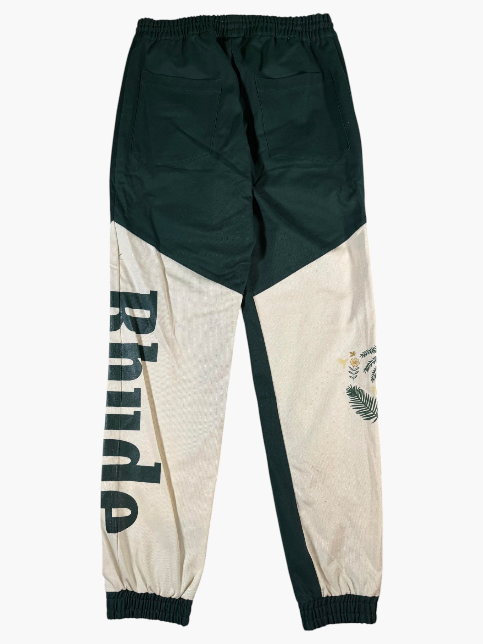 Rhude Cream & Green Pants