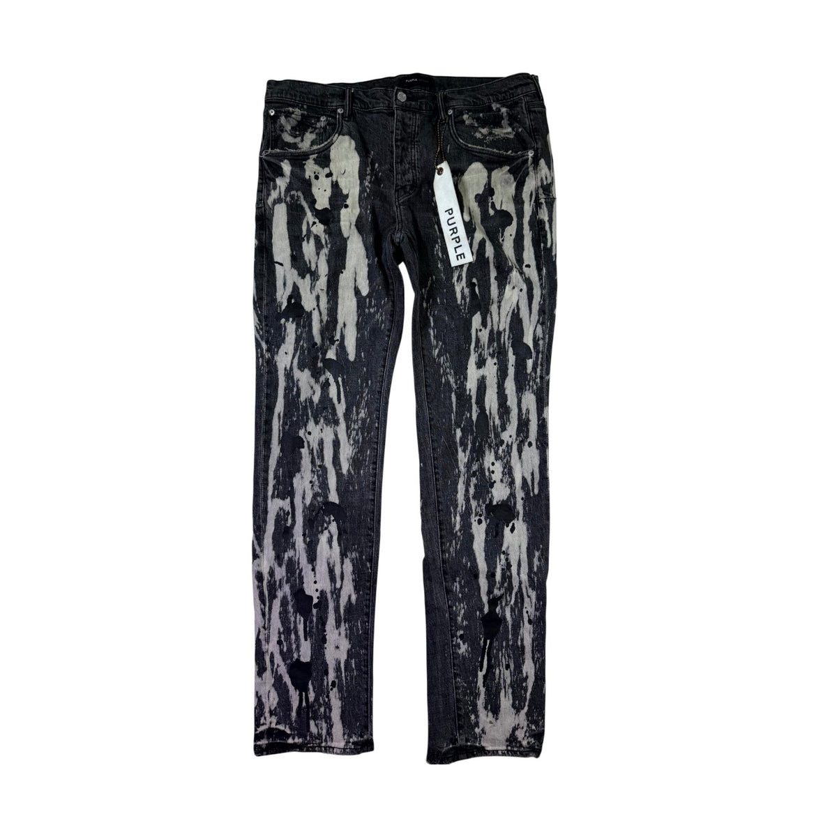Purple Brand Bleached Black Wash Jeans