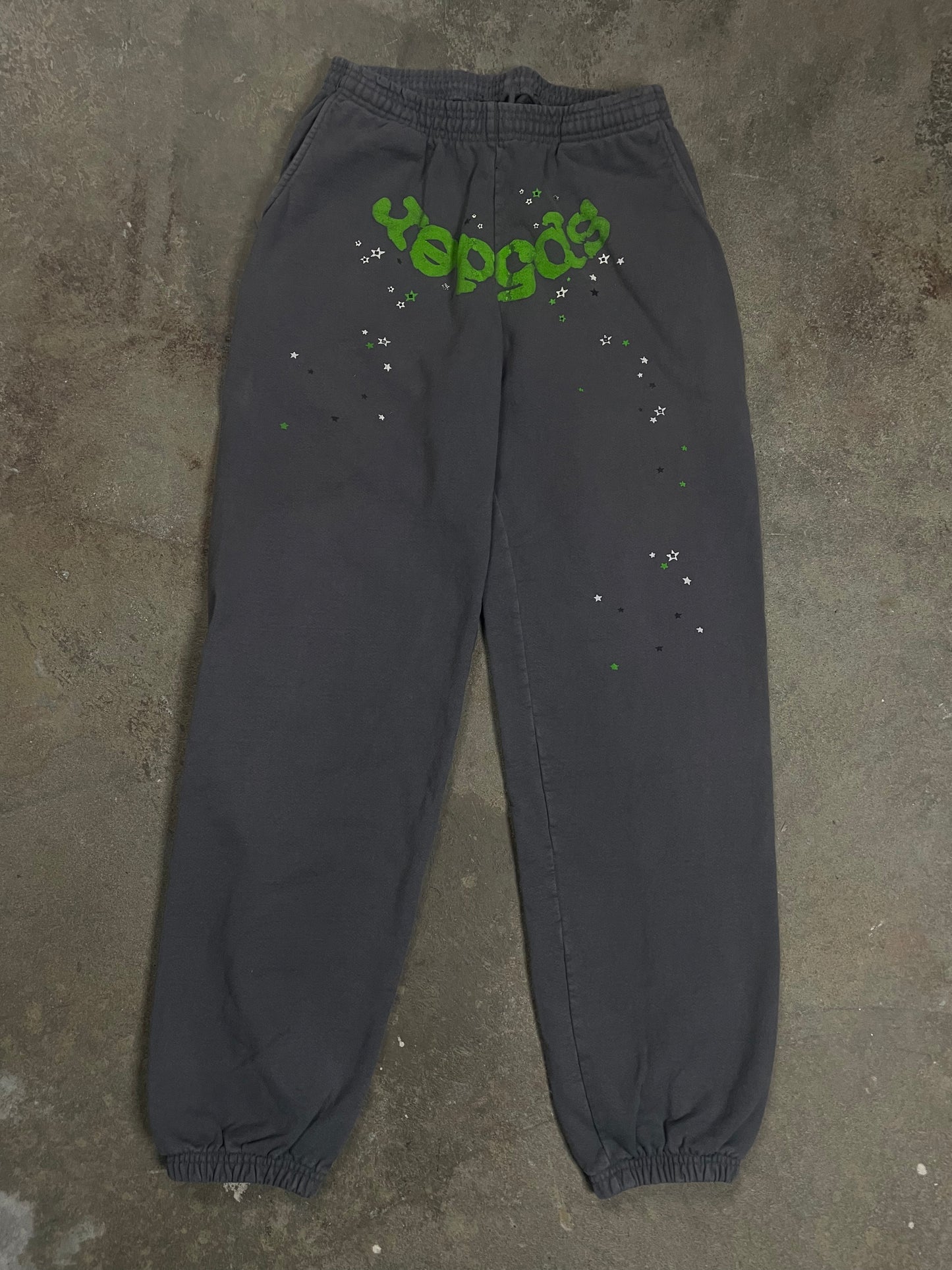 Sp5der Sweats Grey Green Used Small