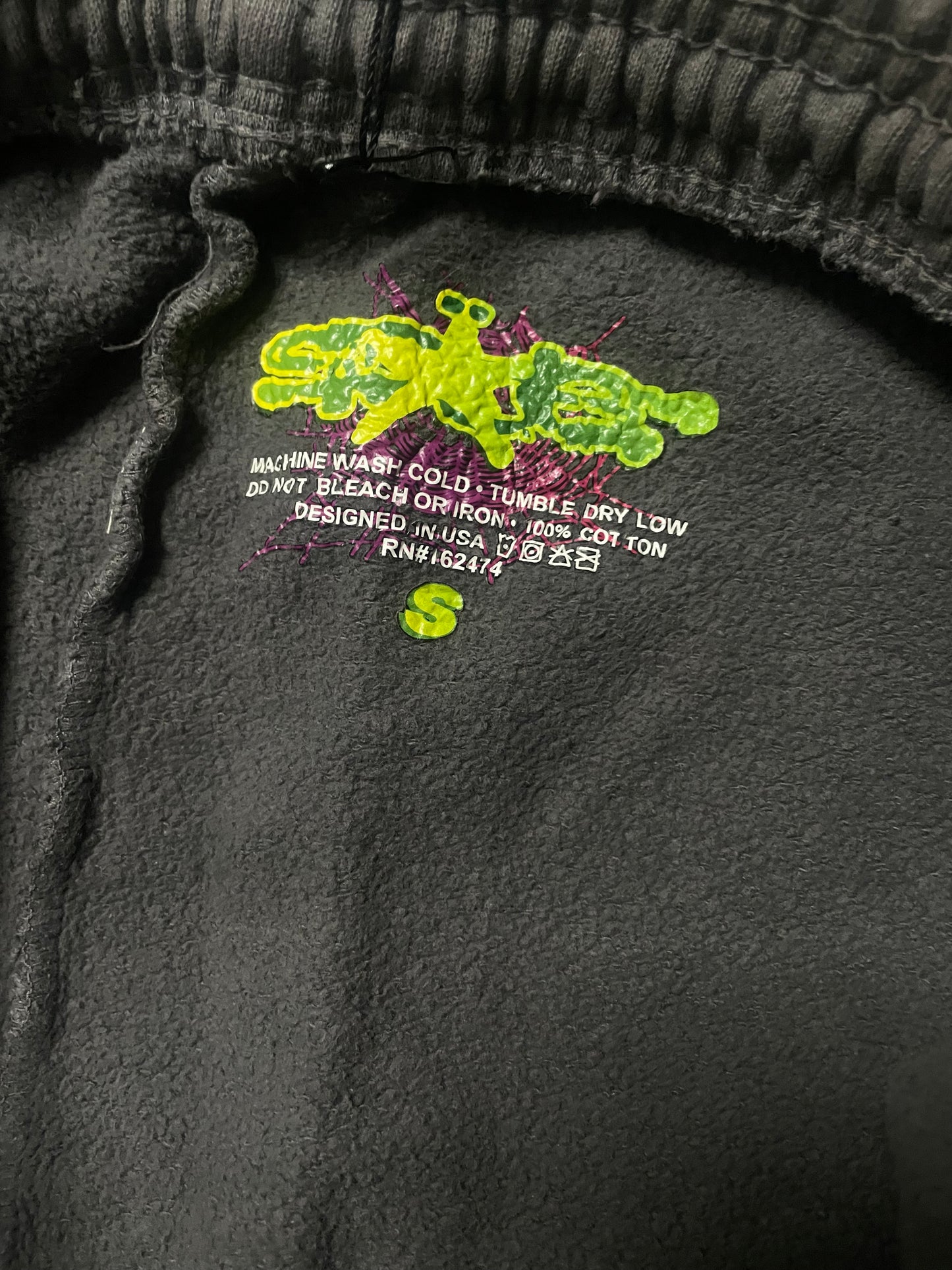 Sp5der Sweats Grey Green Used Small