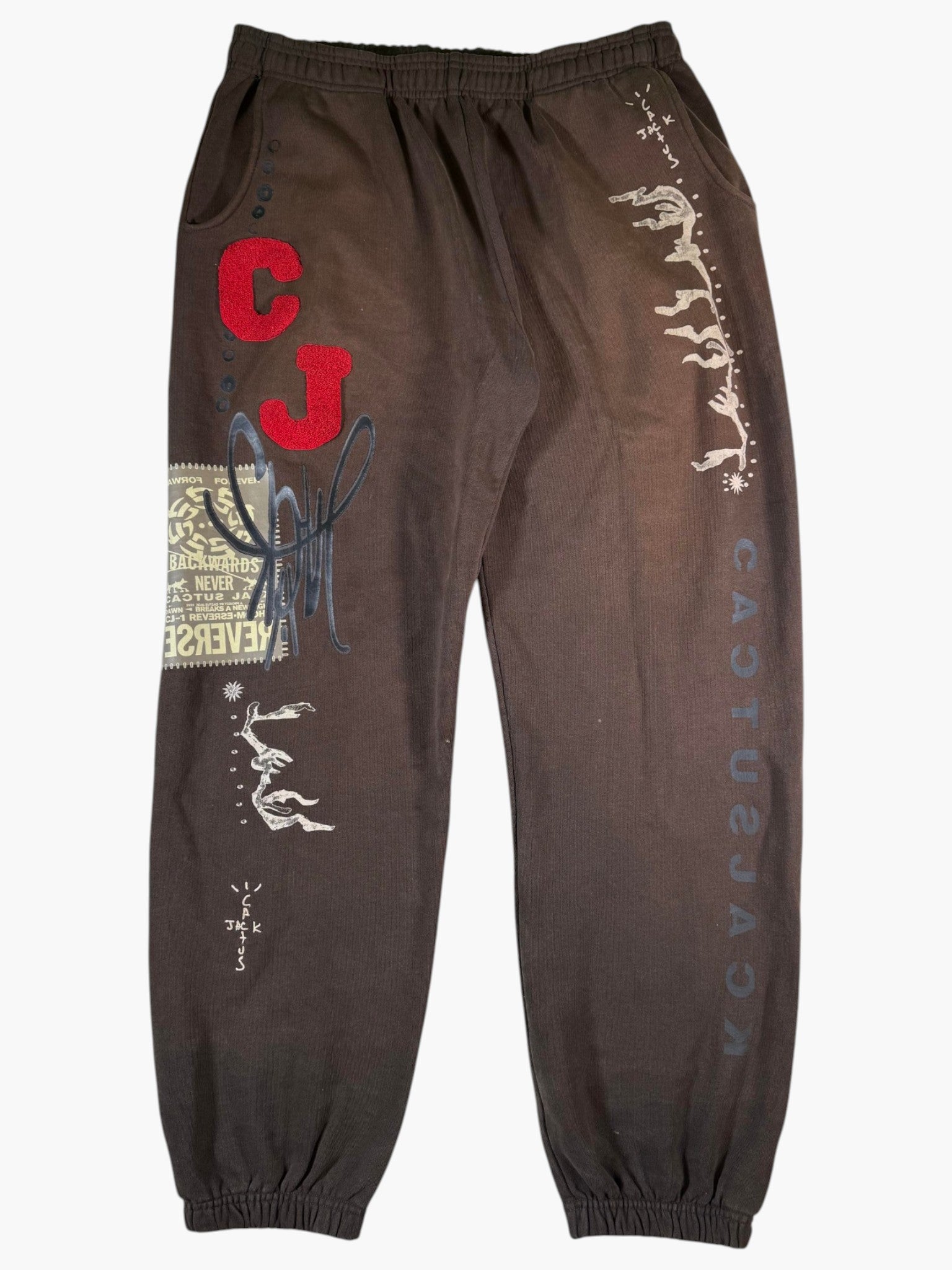 Cactus Jack Forward Never Backword Brown Sweats