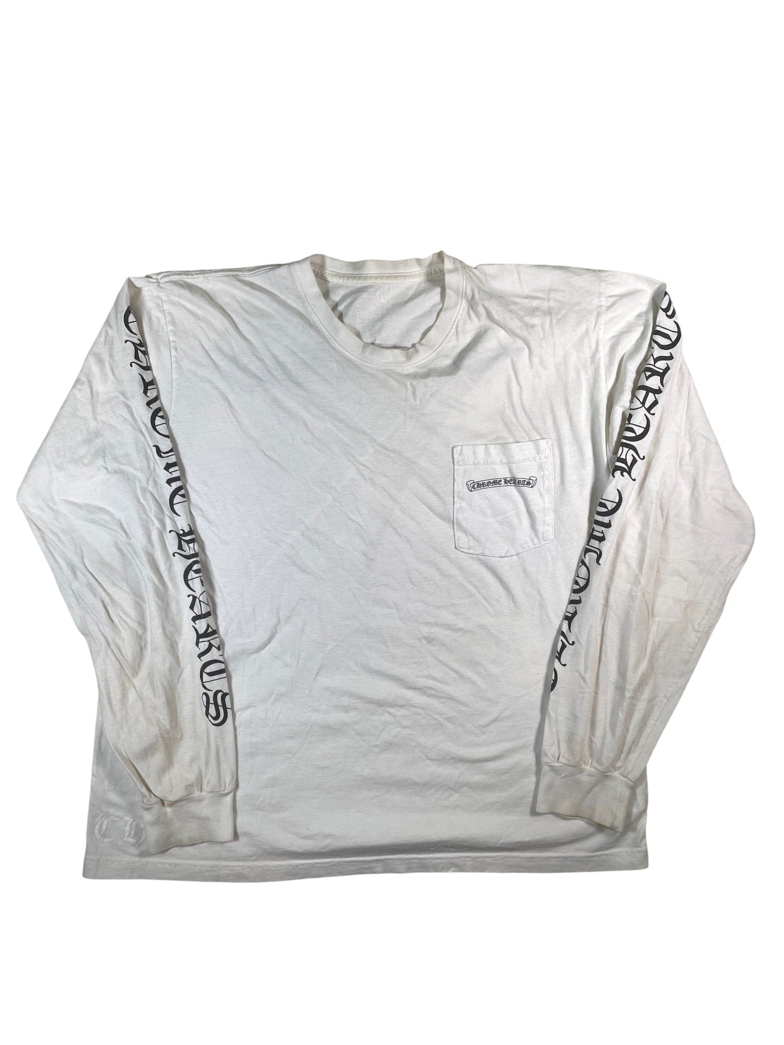 Chrome Hearts 'Scroll Logo' White Long Sleeve