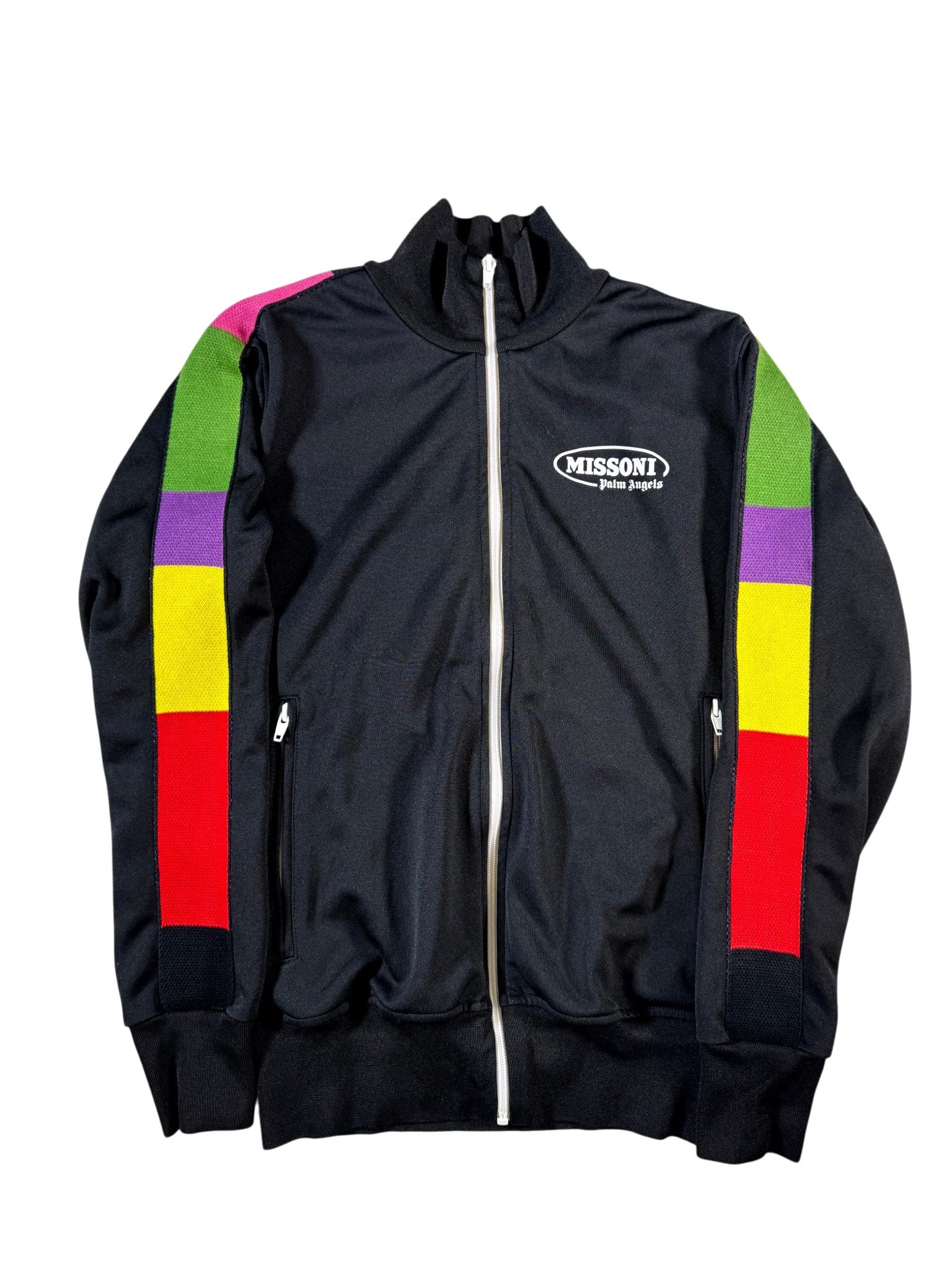 Palm Angels"Missoni" Black & Multicolor Track Jacket