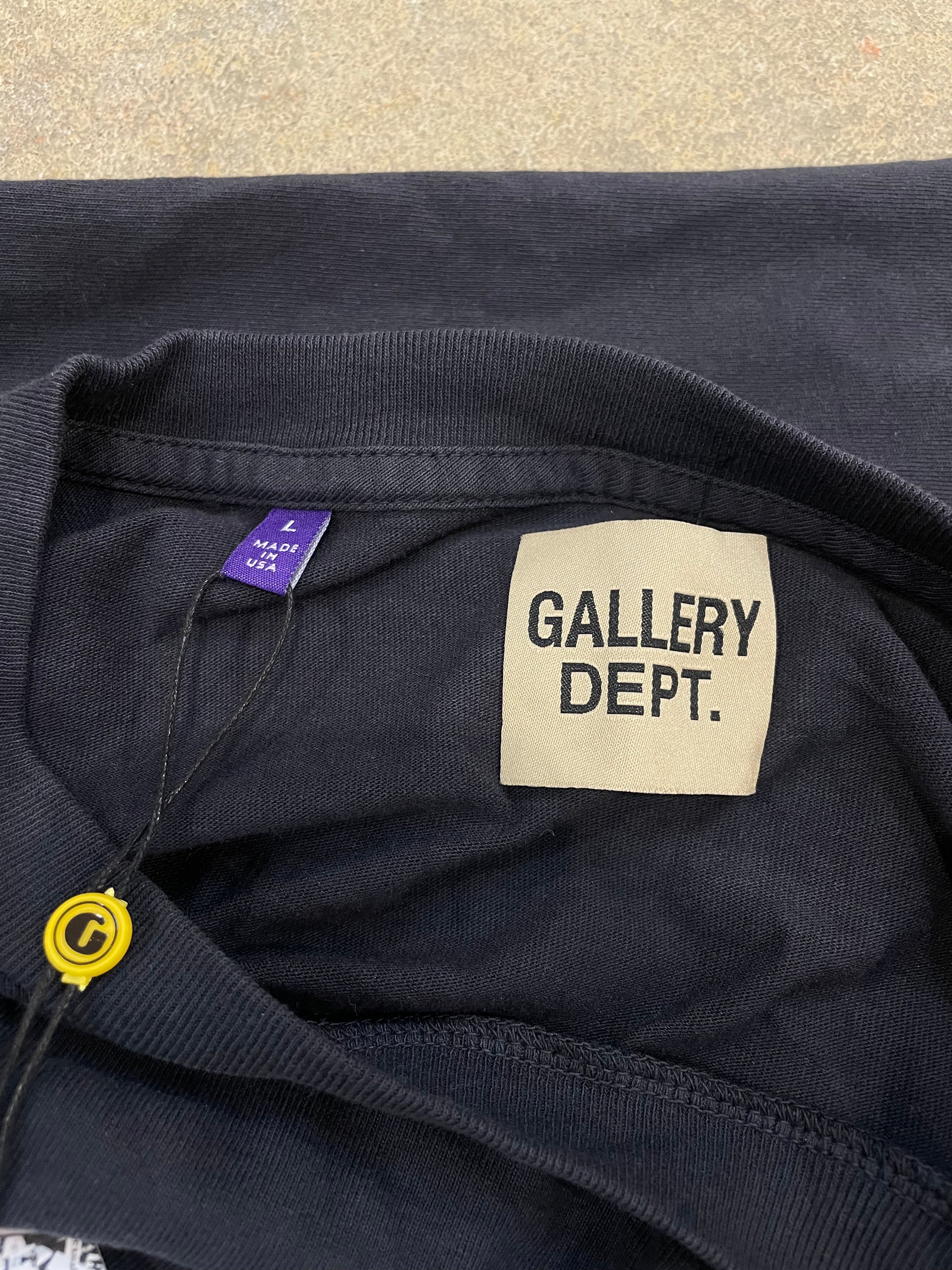 Gallery Dept Tee Navy Baby Blue New Large With Tags