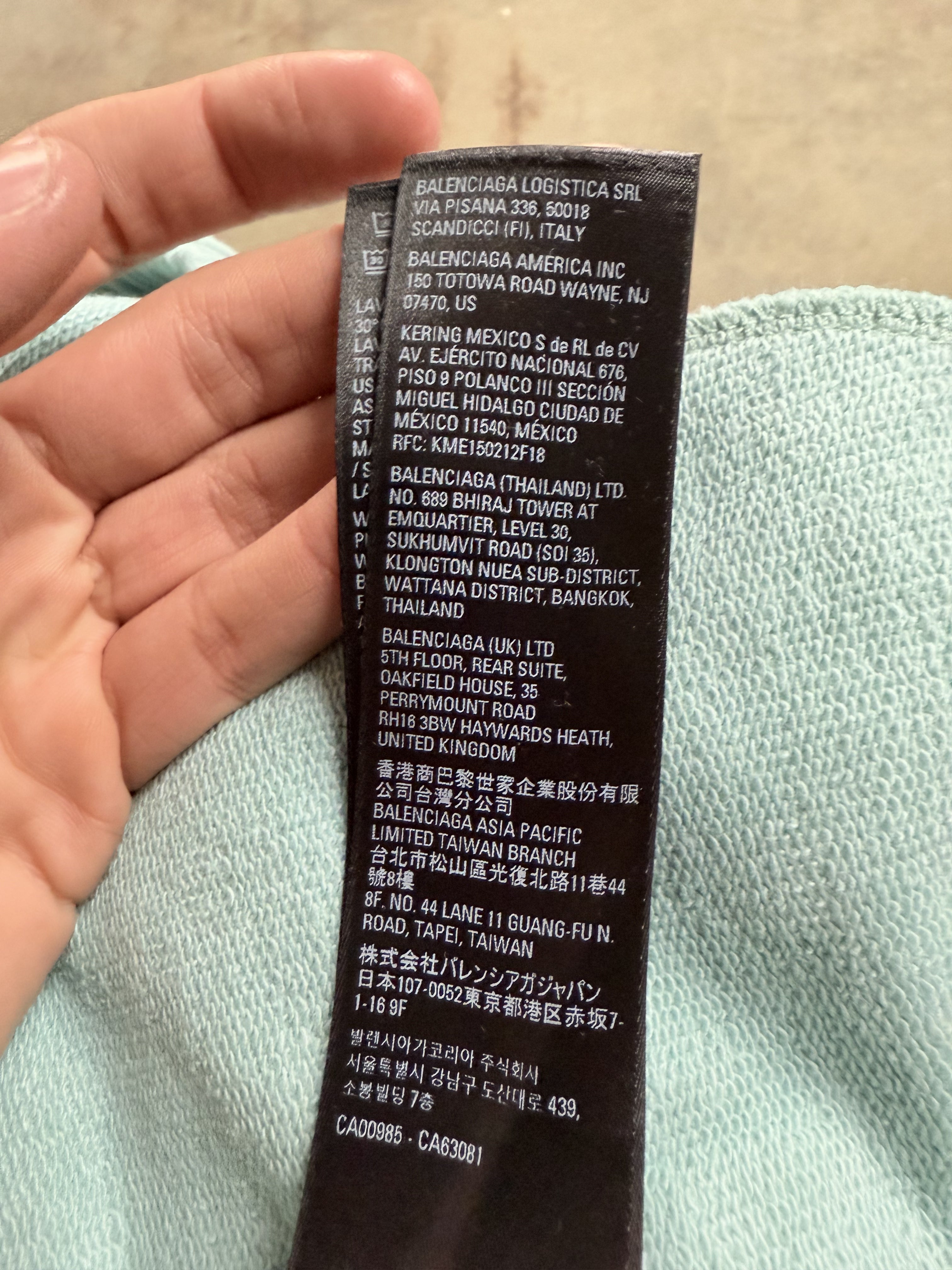 Balenciaga Teal Shorts BB Logo
