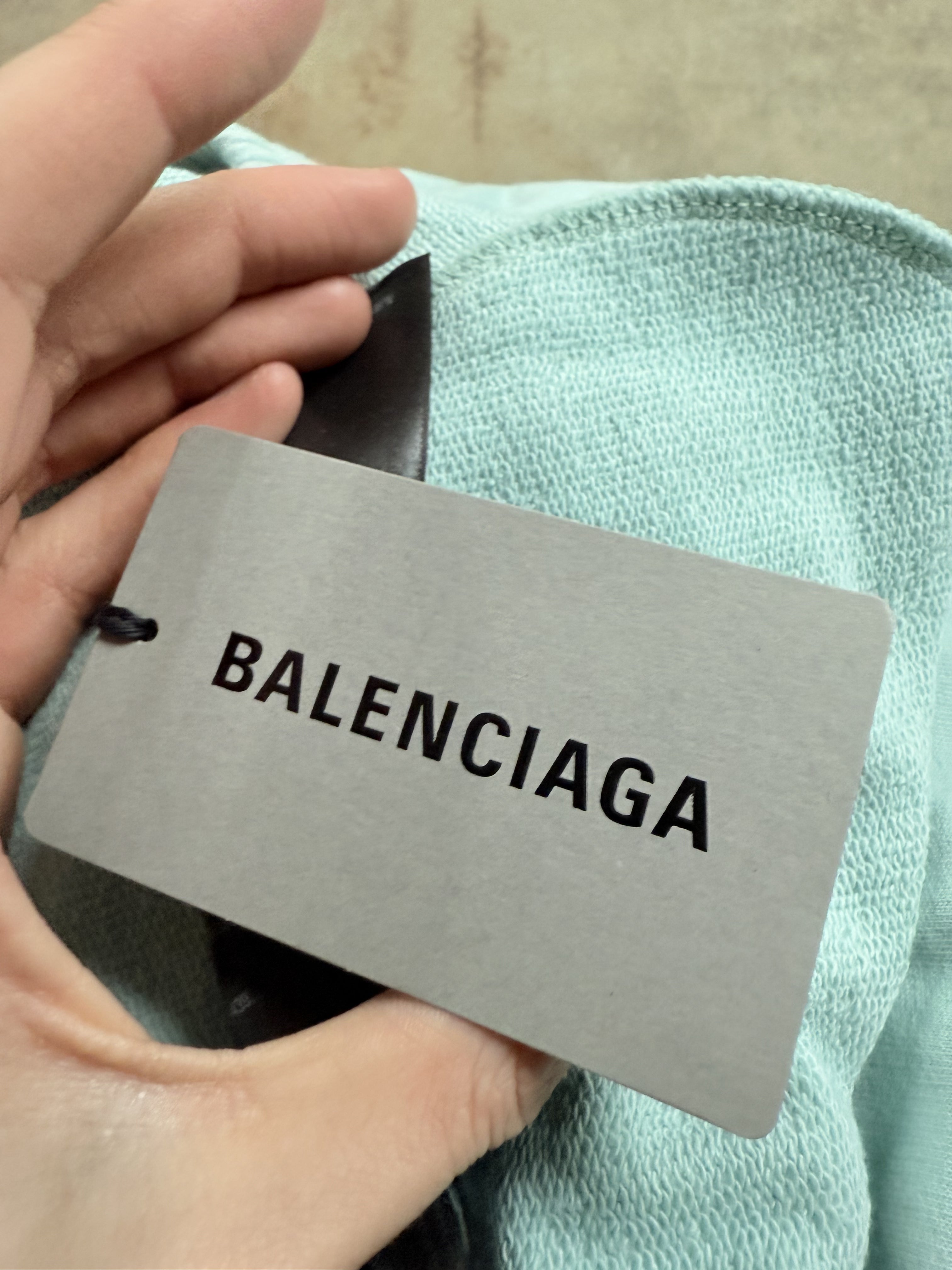 Balenciaga Teal Shorts BB Logo