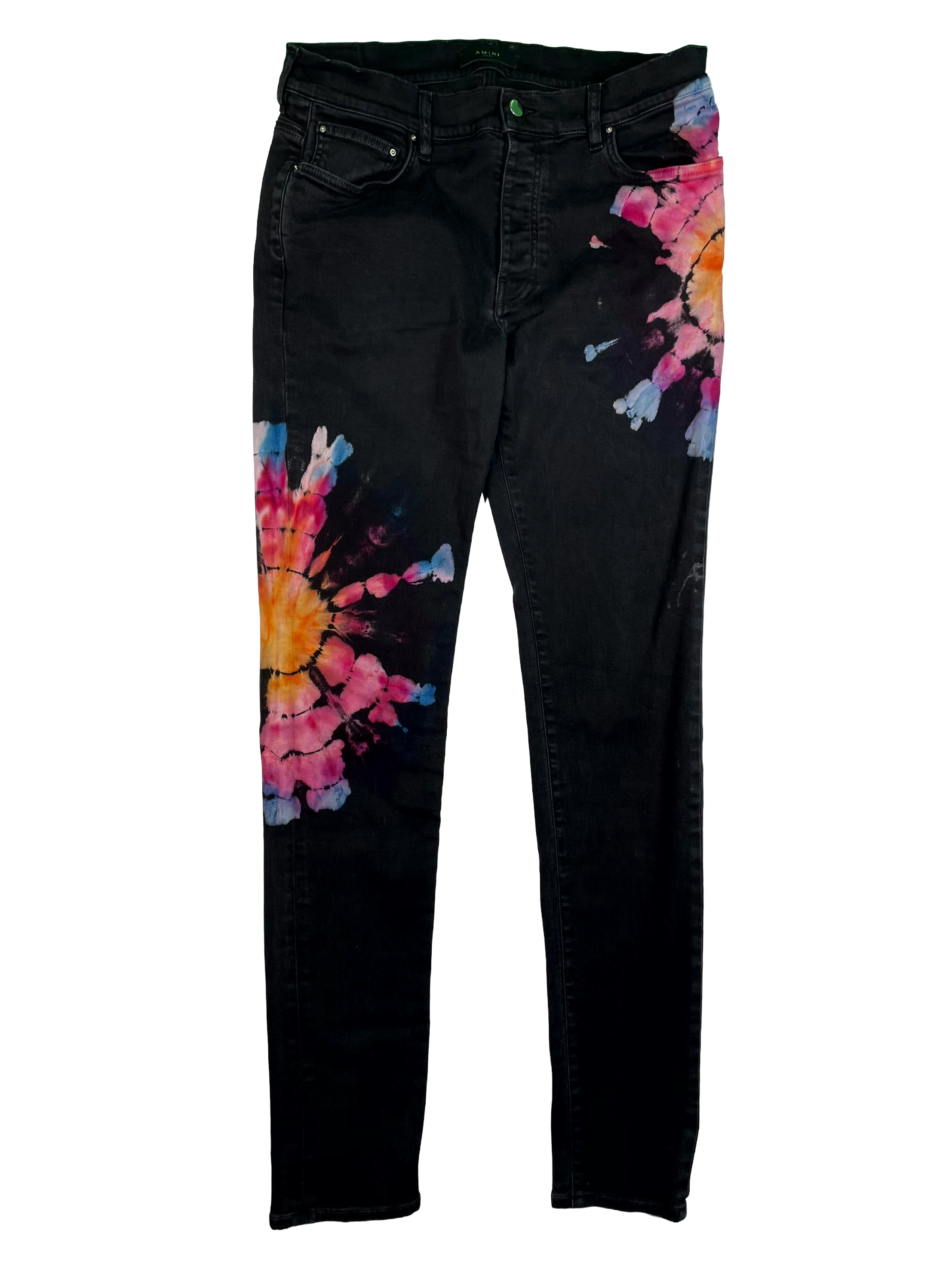Amiri Tie Dye Black Jeans