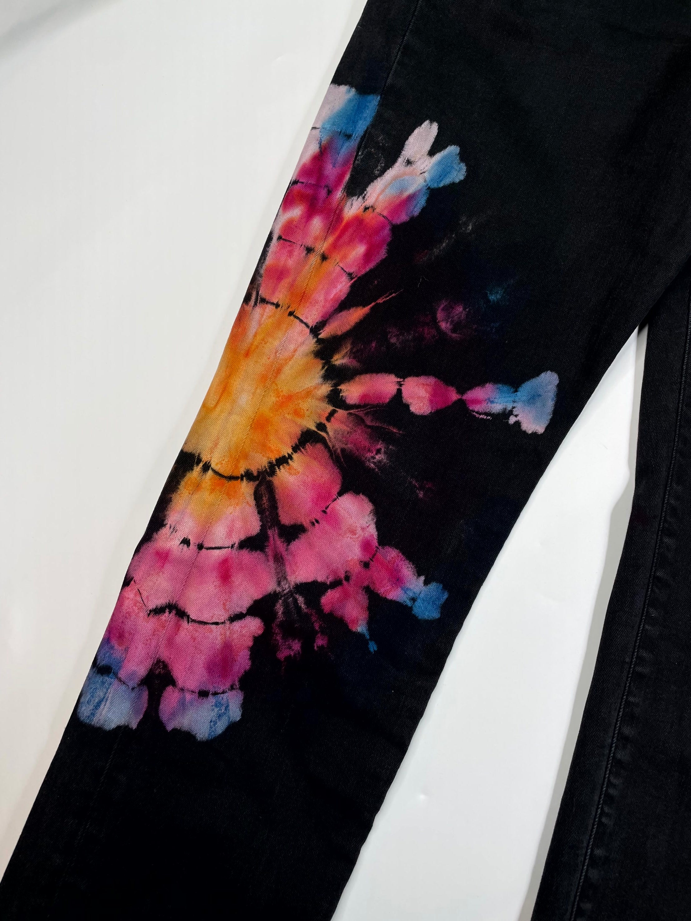 Amiri Tie Dye Black Jeans