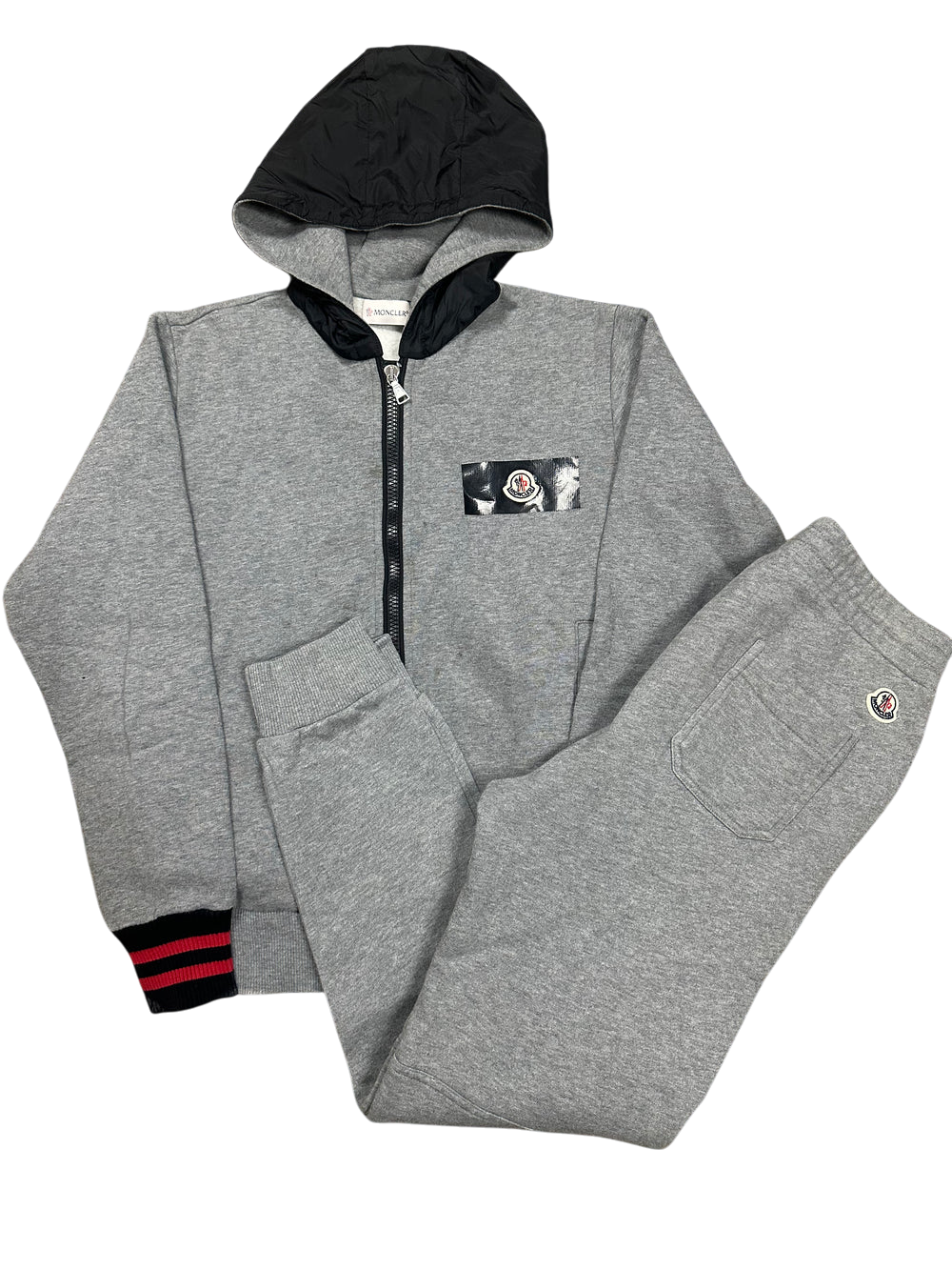 Moncler Grey & Black Sweatsuit