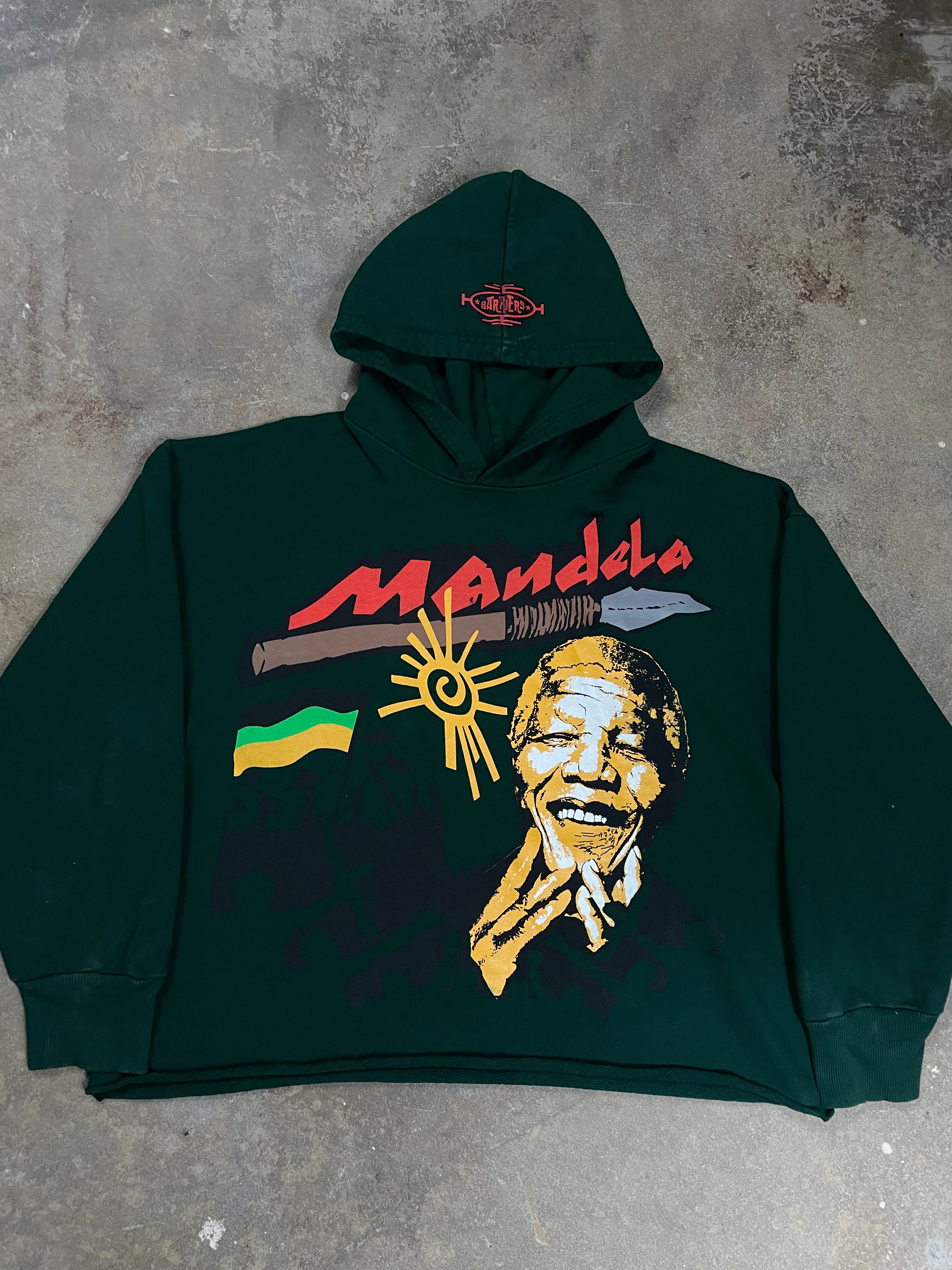 Barriers Hoodie Green Nelson Mendela Used XXL