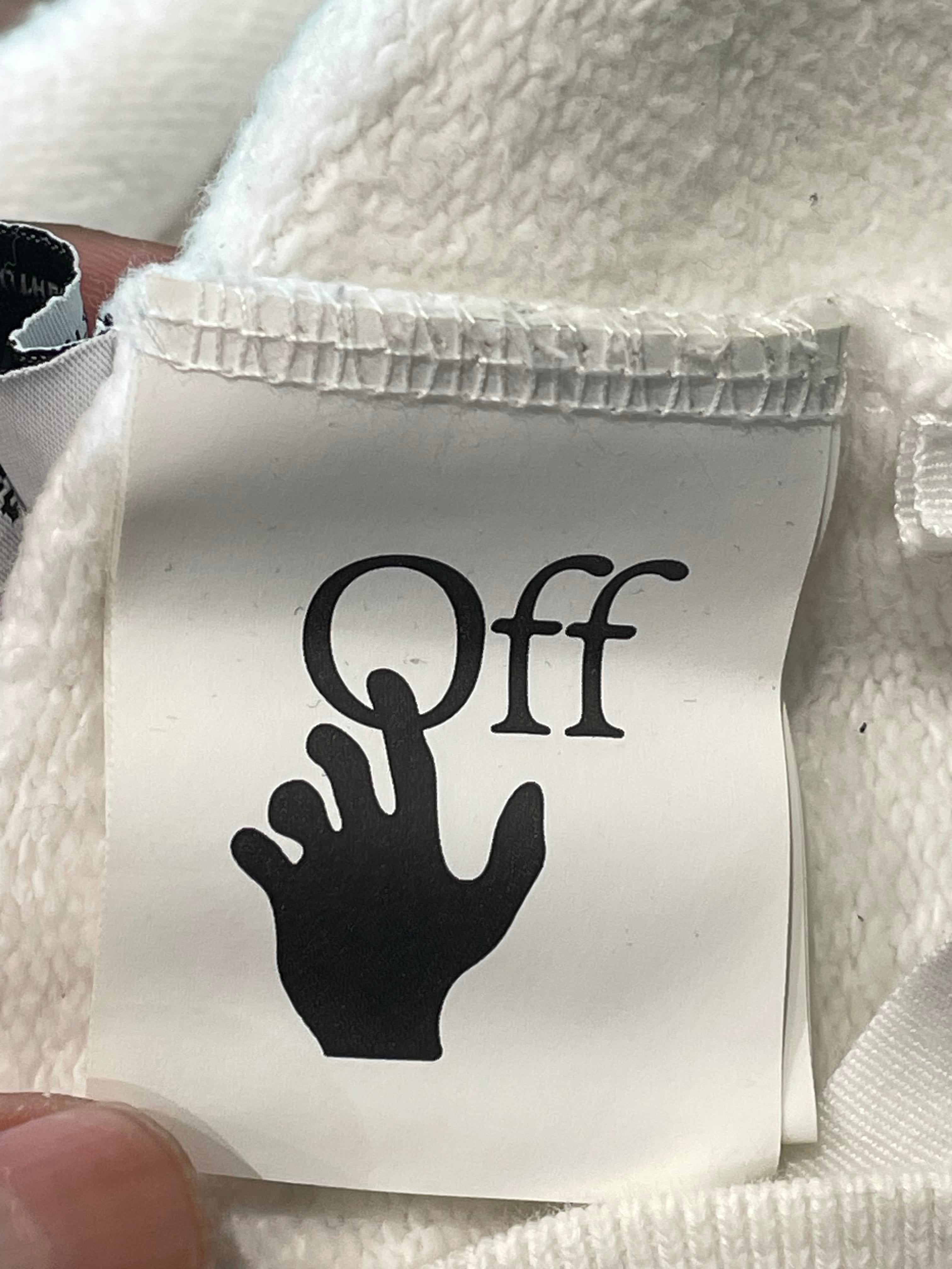 Off White All Over Logo White Hoodie