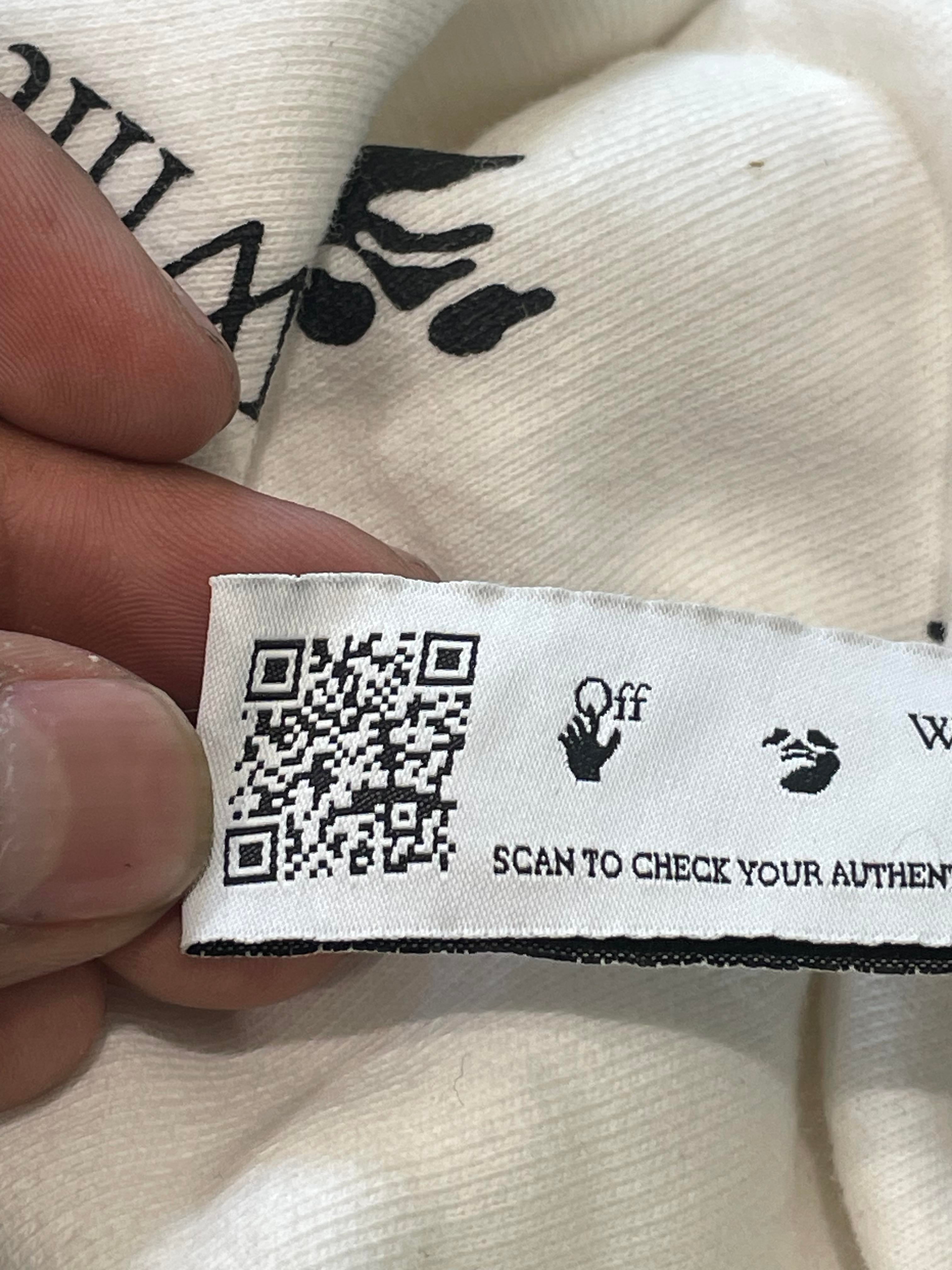 Off White All Over Logo White Hoodie
