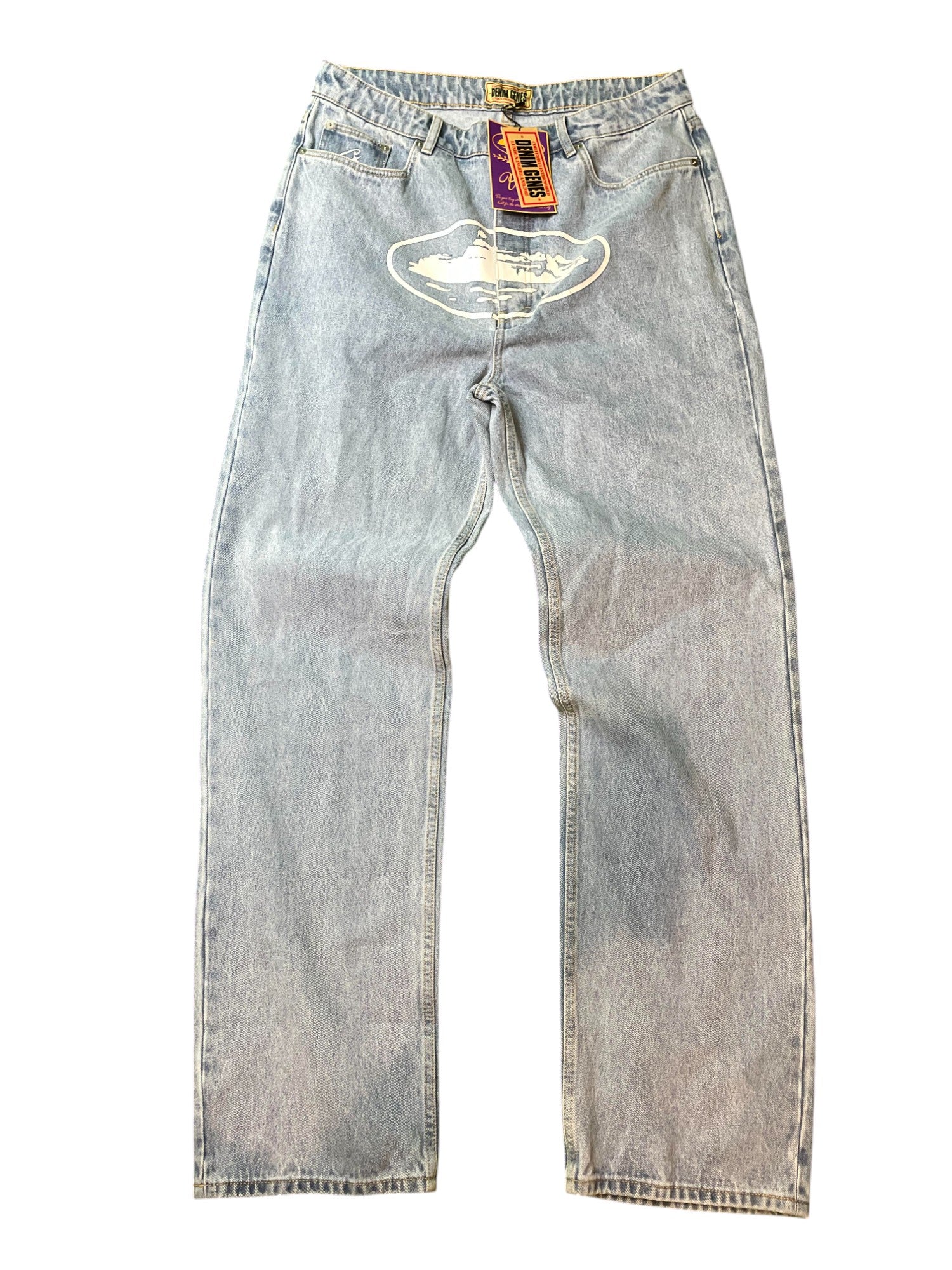 Corteiz Island Baggy Light Wash Jeans