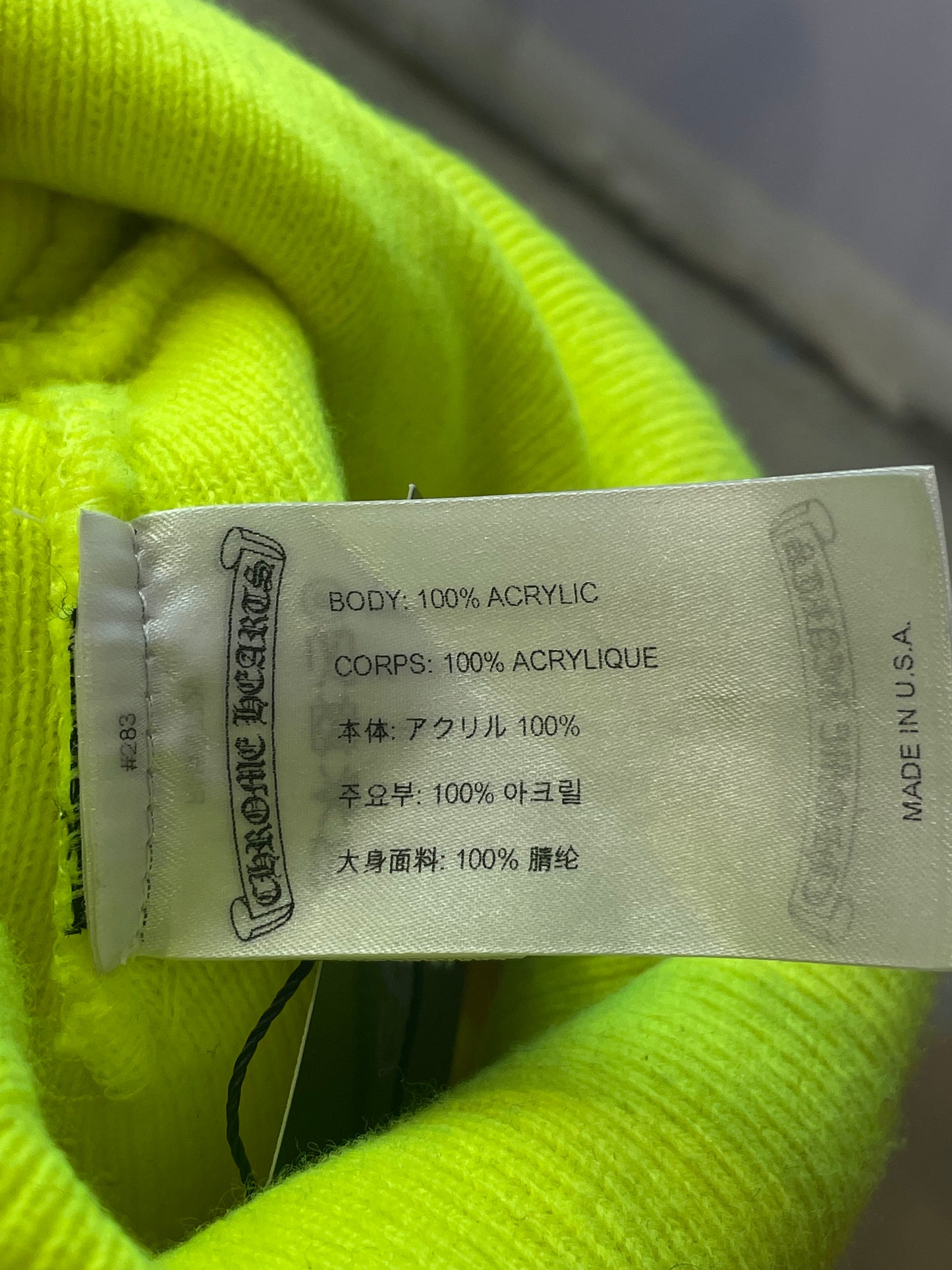 Chrome Hearts Neon & Black Beanie