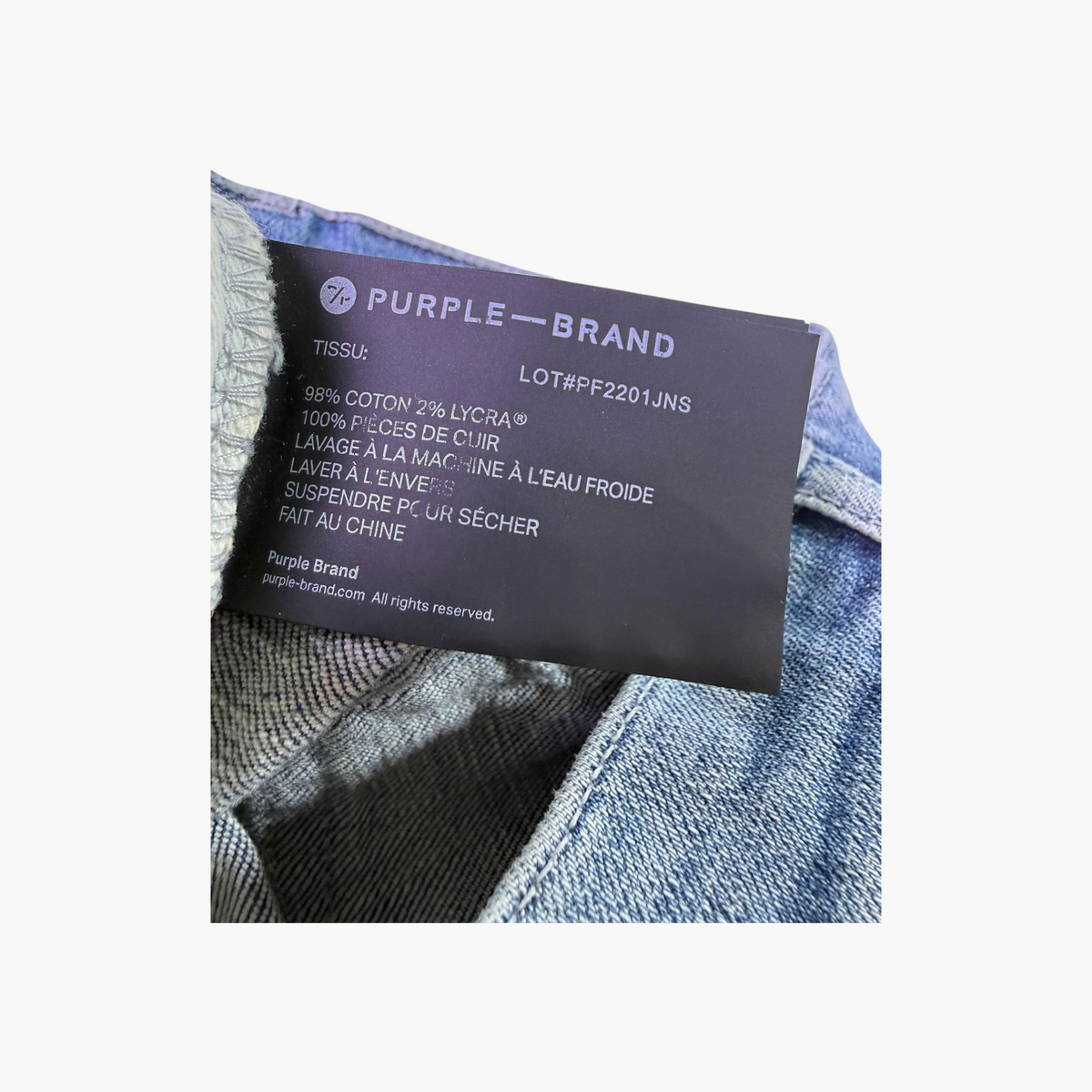 Purple Brand Stitches Light Wash Jeans
