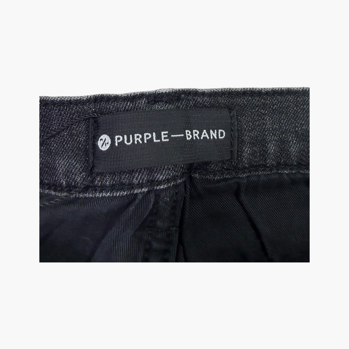 Purple Brand Knee Ripped Black Wash Jeans