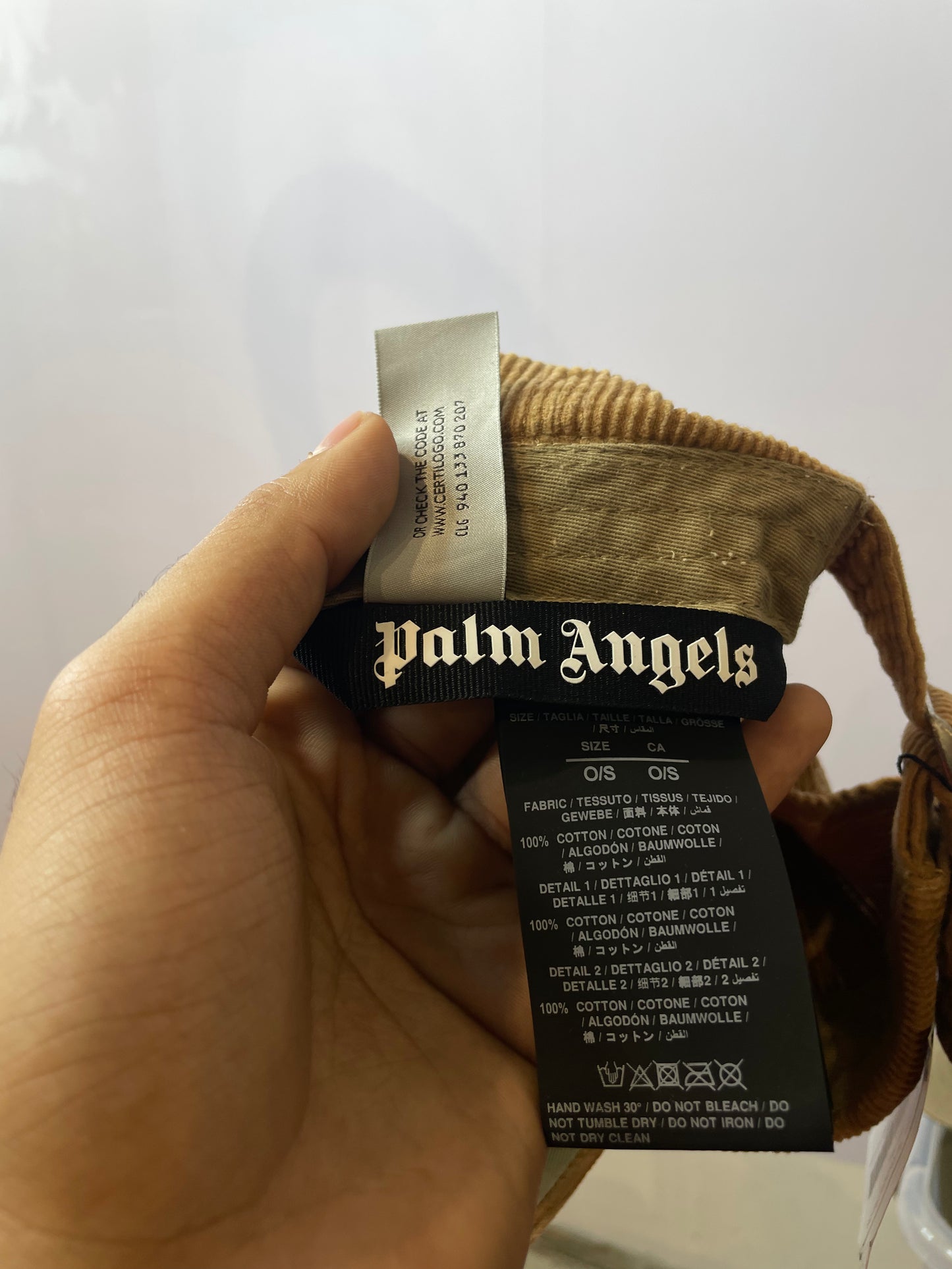 Palm Angels Corduroy Tan Cap