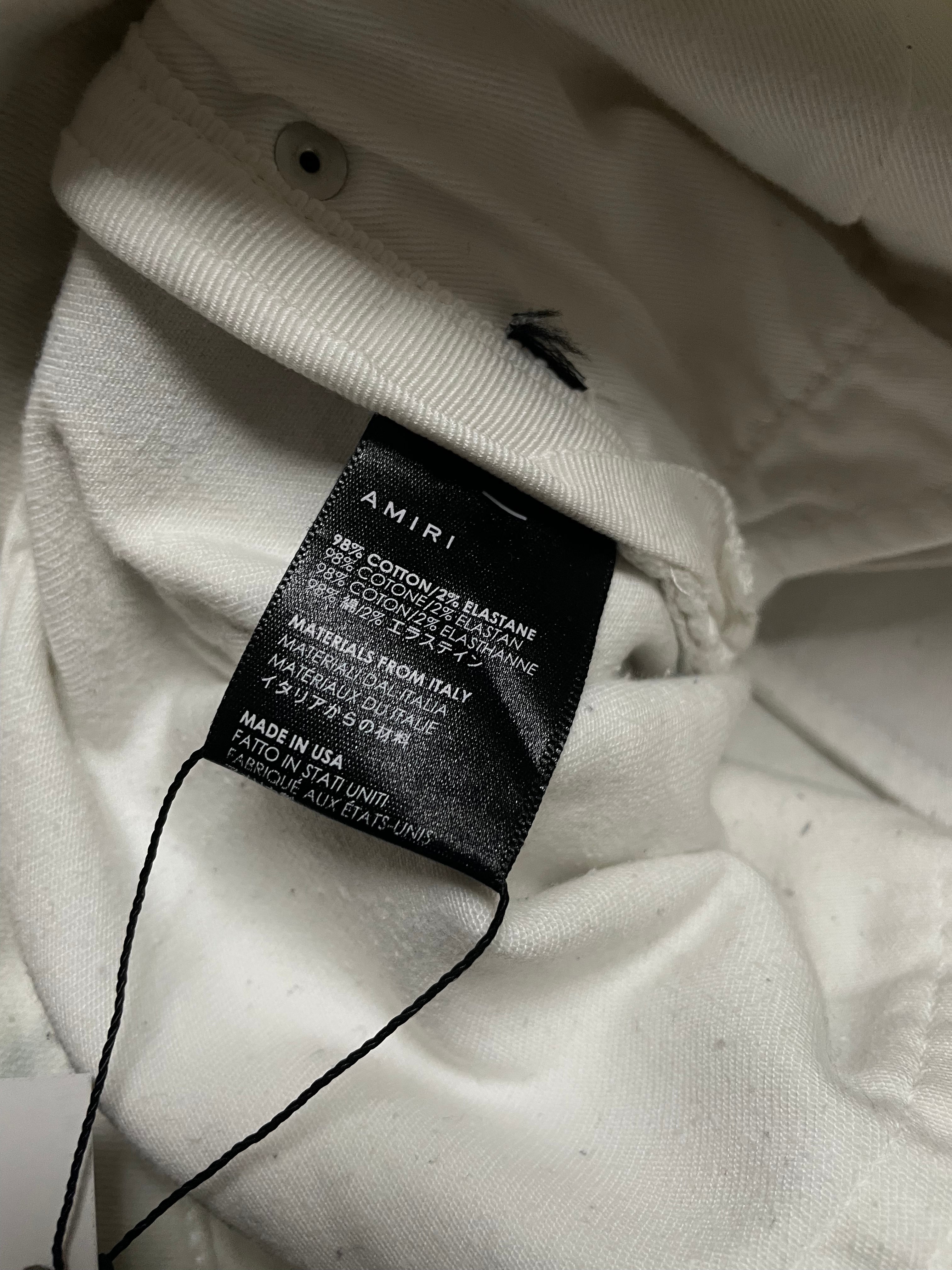 Amiri Jeans White Black Stripe Used 31