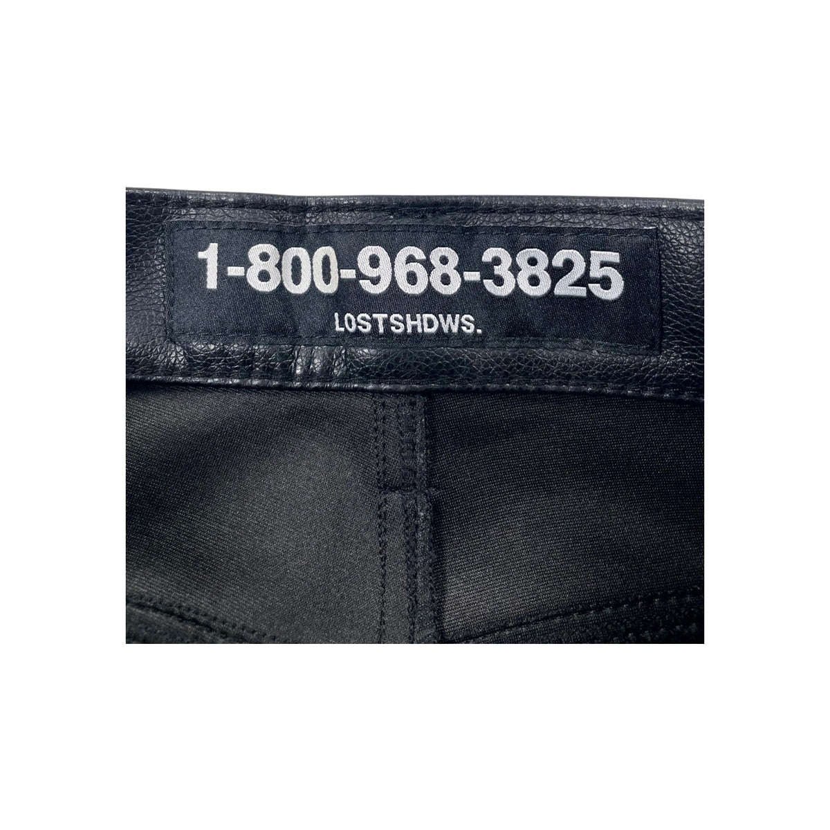 LOST SHDWS Leather Black & Orange Jeans